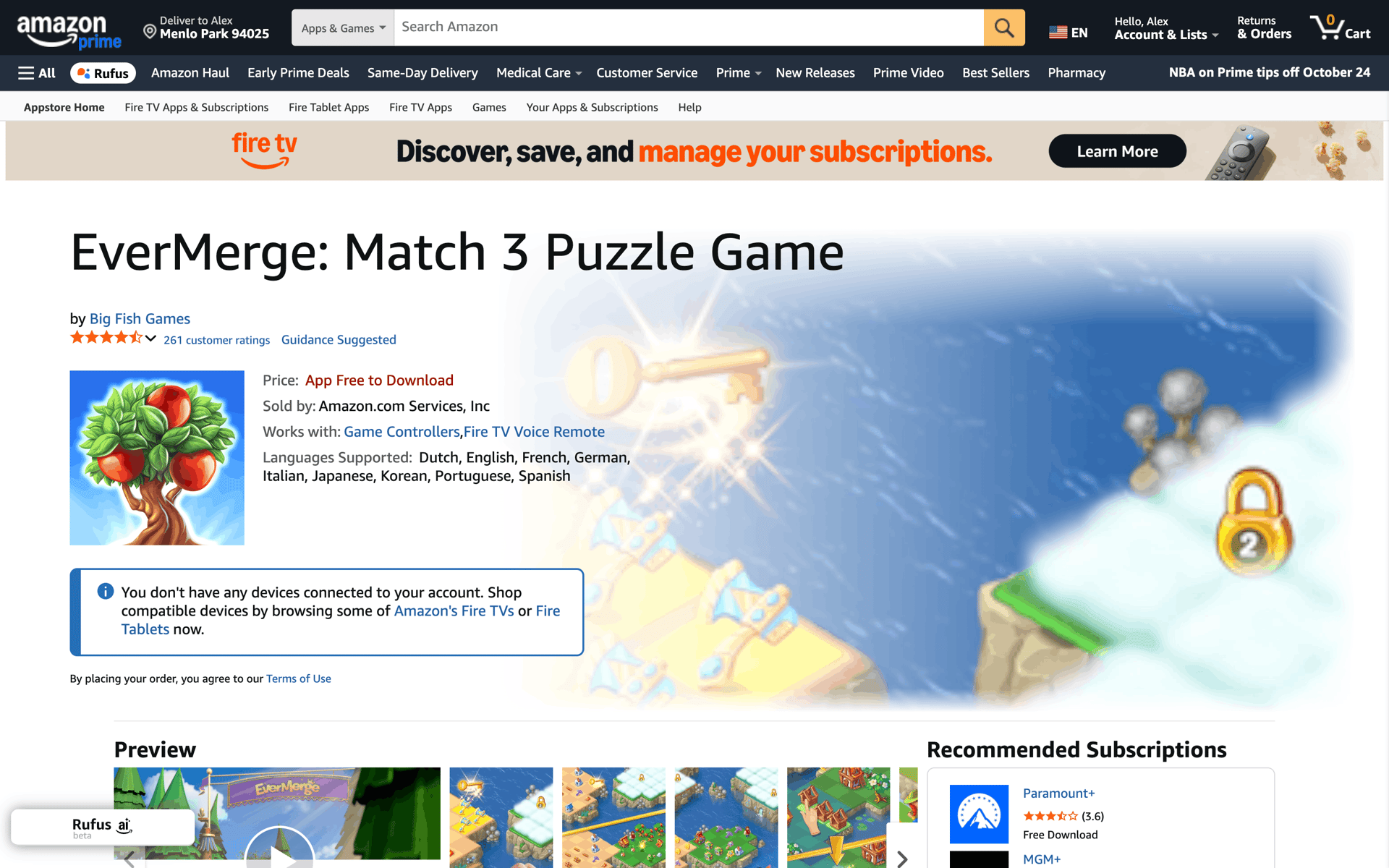 Amazon Web Shopping interface screenshot 12