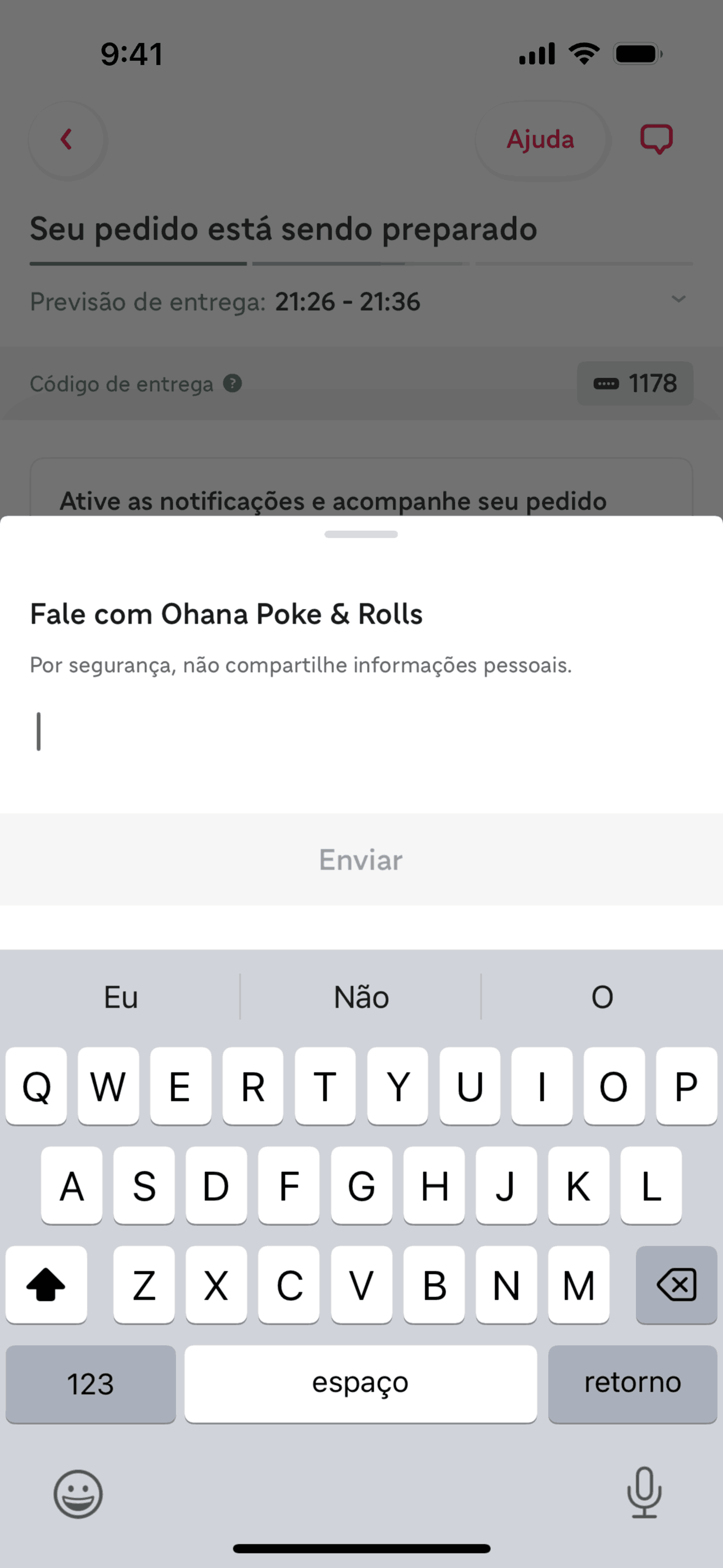 iFood iOS Food & Drink interface screenshot 6
