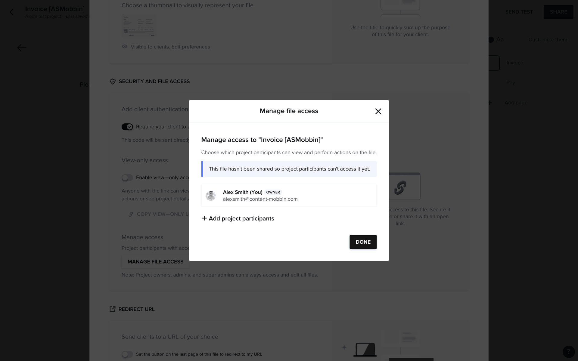 HoneyBook Web Business interface screenshot 6