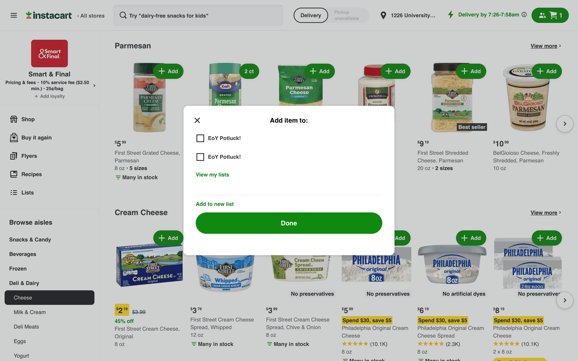 Instacart Web Shopping interface screenshot 22