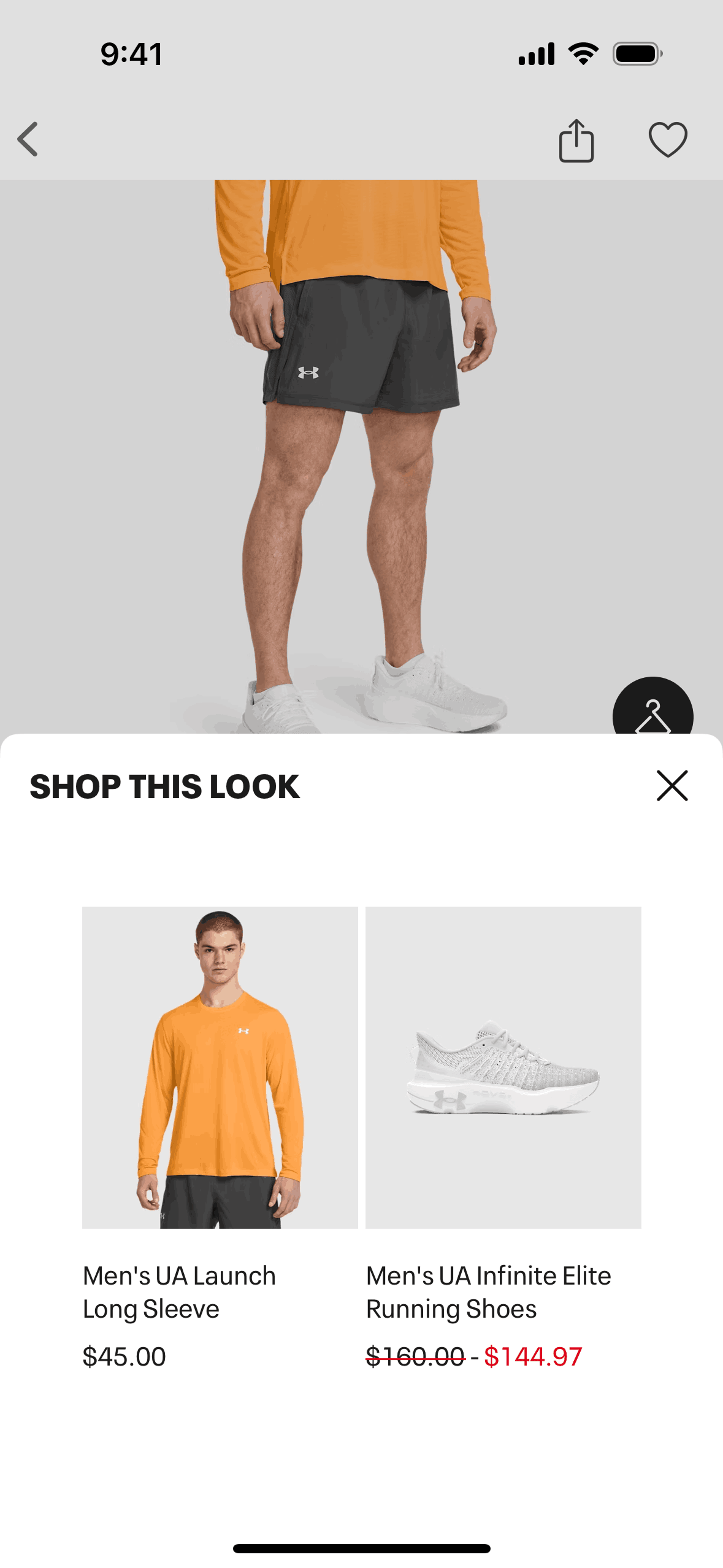 Under Armour iOS Shopping interface screenshot 22