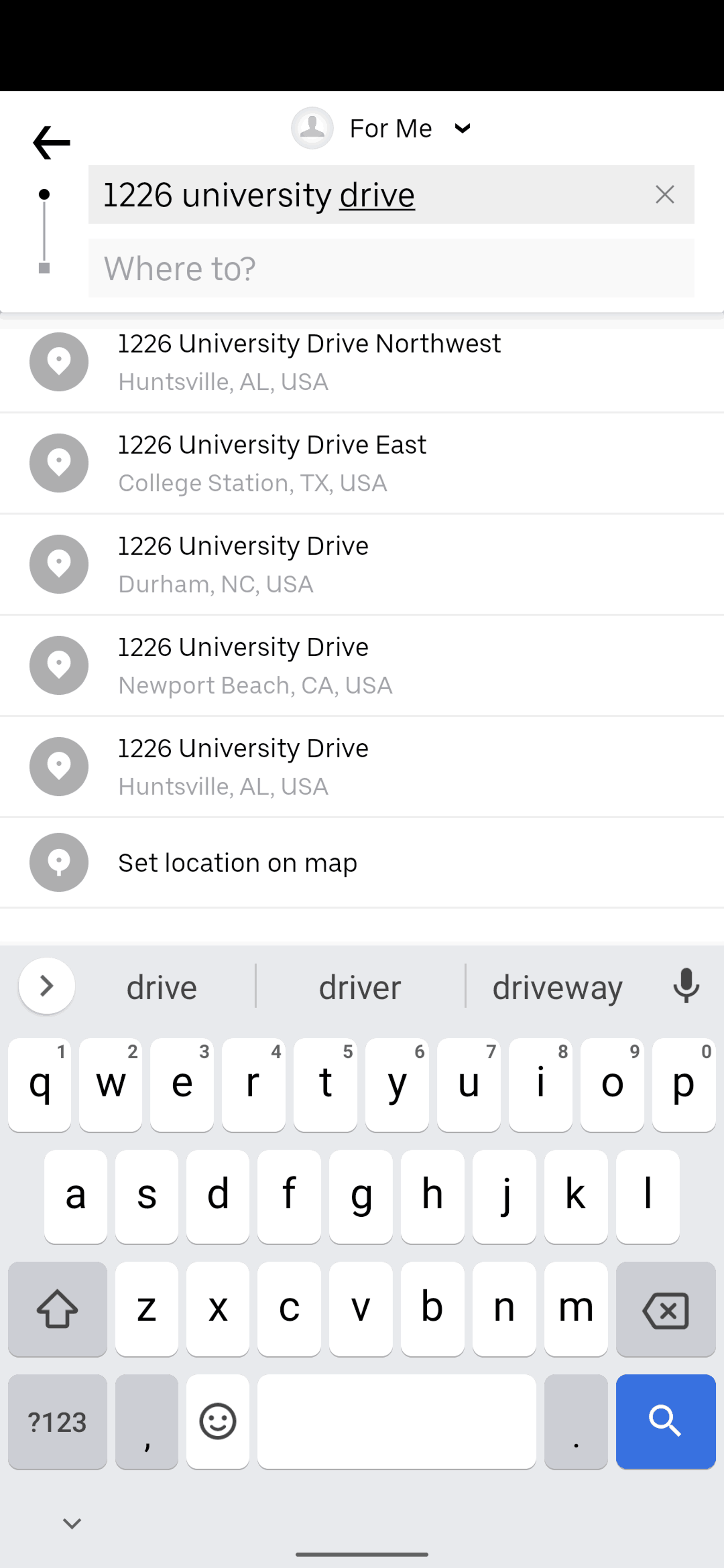 Uber Android Travel & Transportation interface screenshot 10