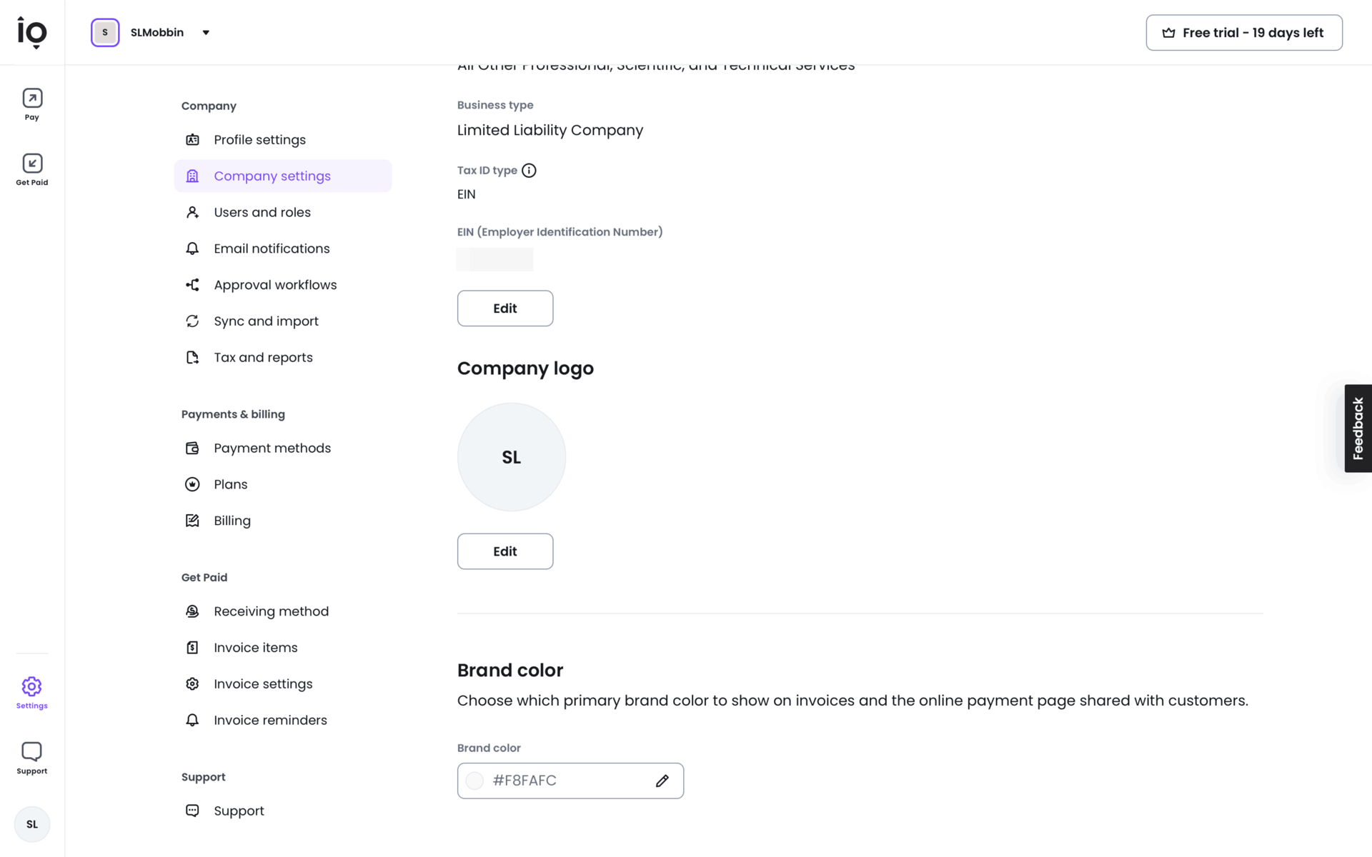 Melio Web Finance interface screenshot 11