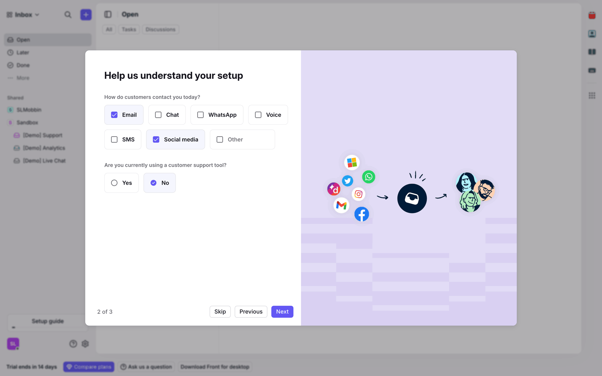 Front Web Business interface screenshot 17