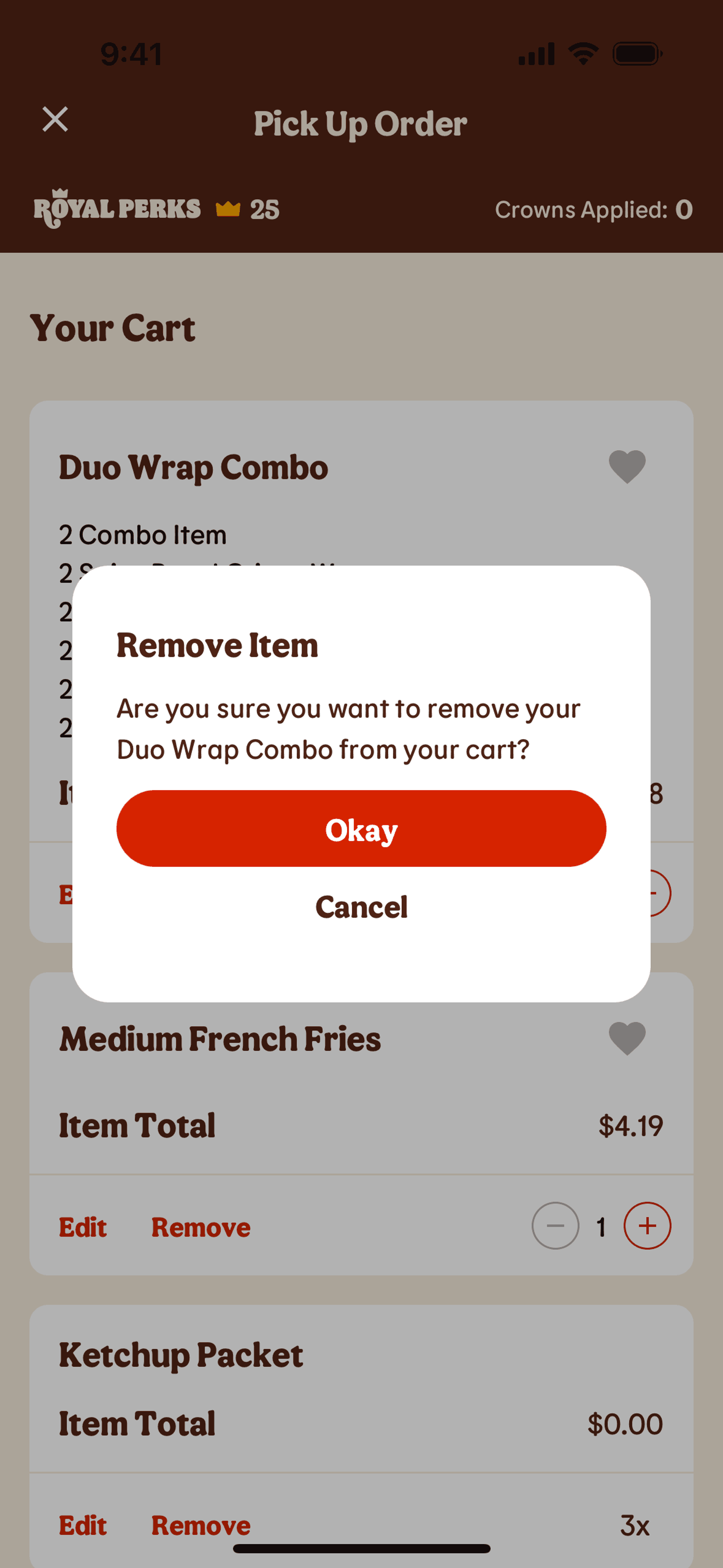 Burger King iOS Food & Drink interface screenshot 5