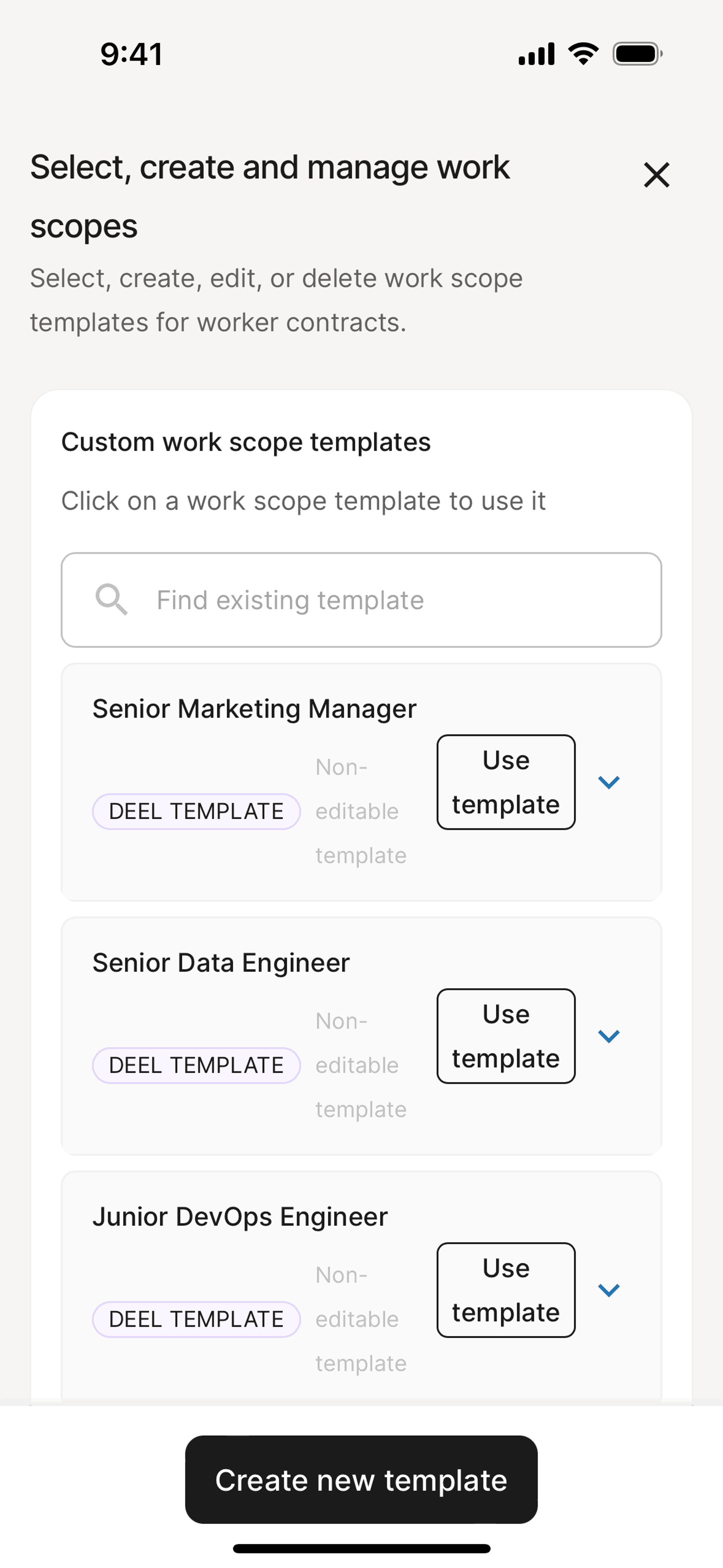 Deel iOS Business interface screenshot 13