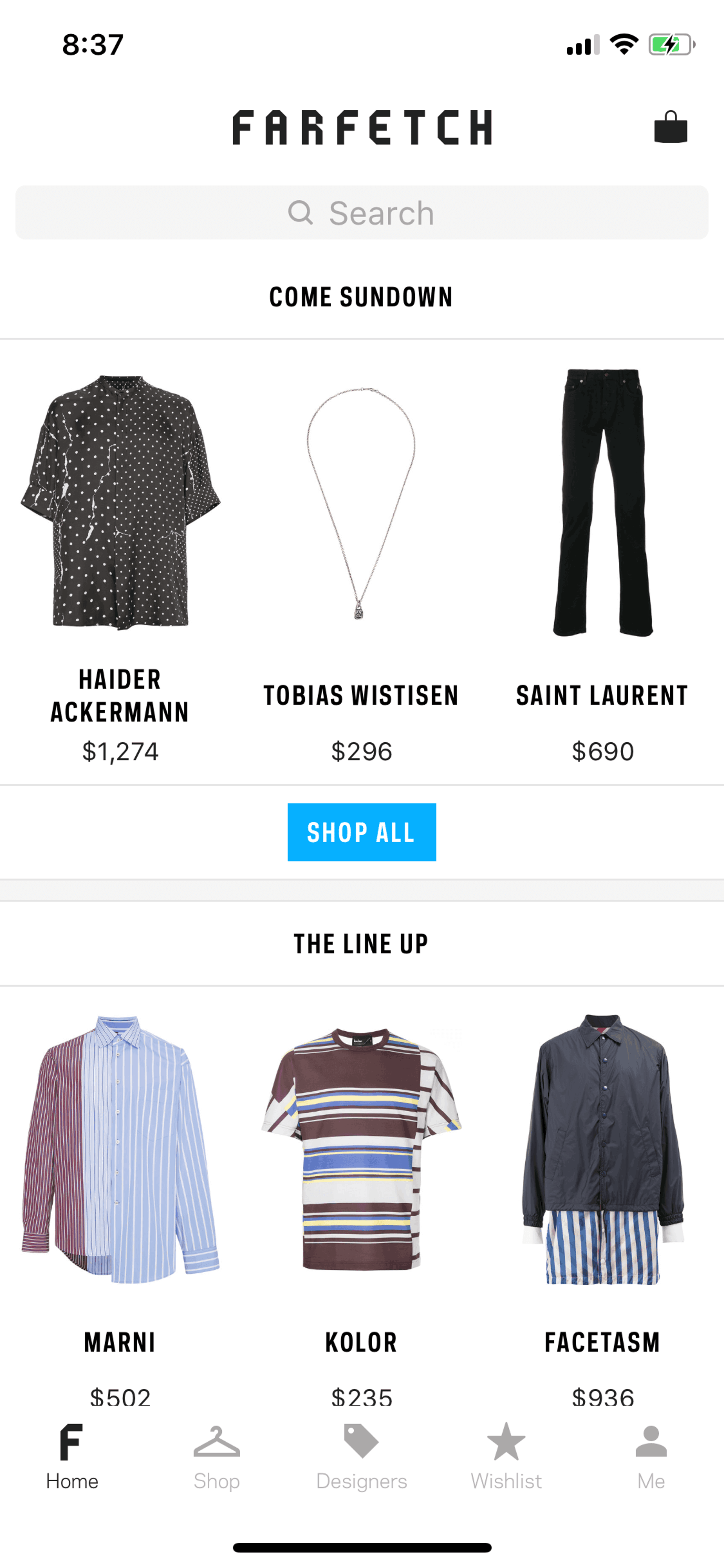 FARFETCH iOS Shopping interface screenshot 15