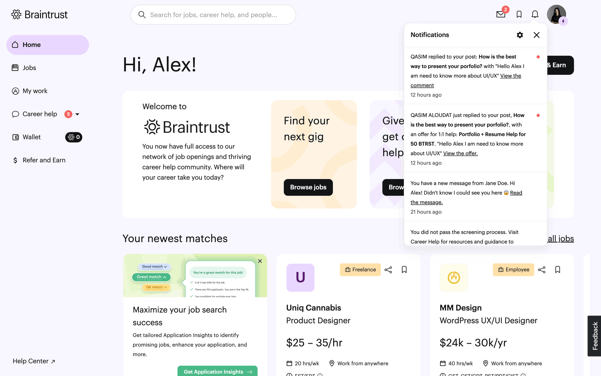 Braintrust Web AI interface screenshot 12