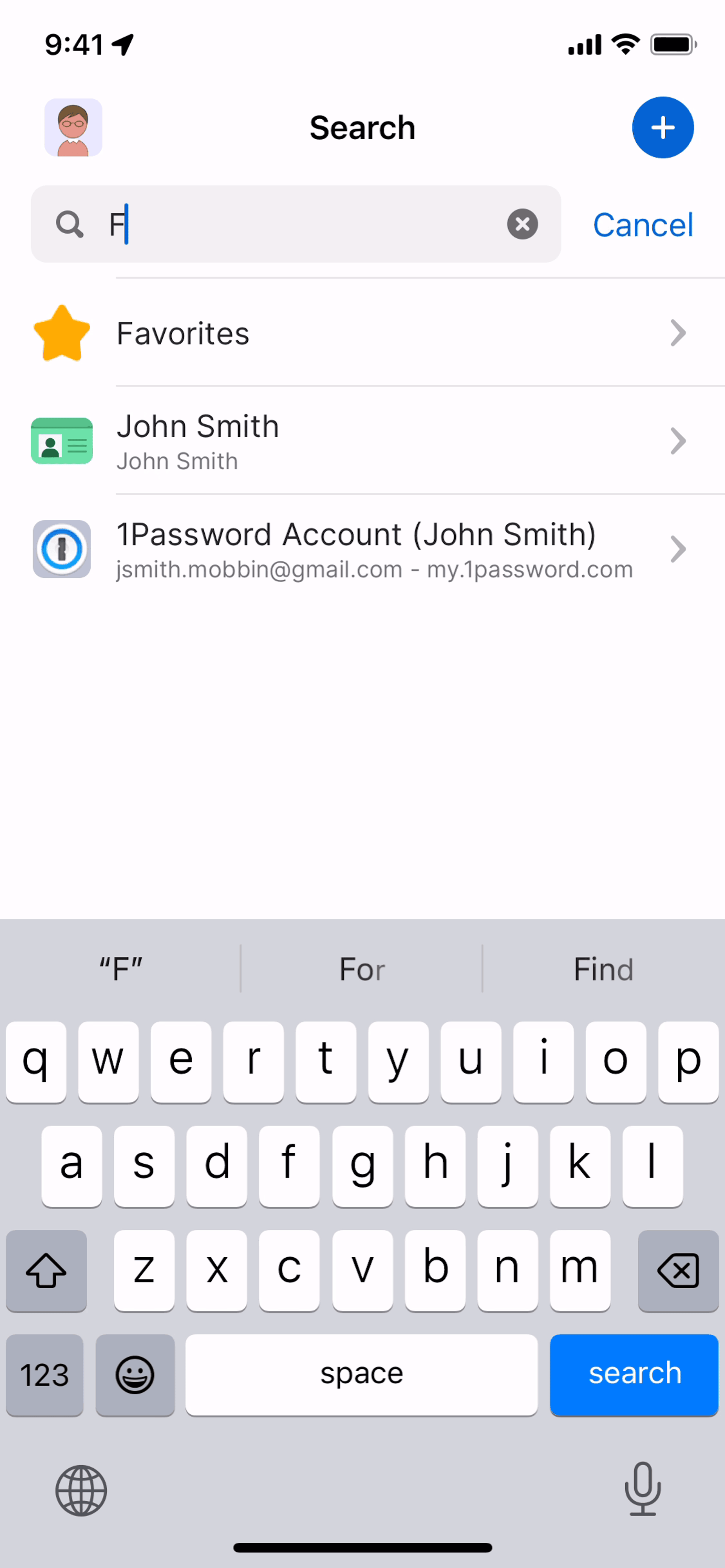 1Password iOS Productivity interface screenshot 5