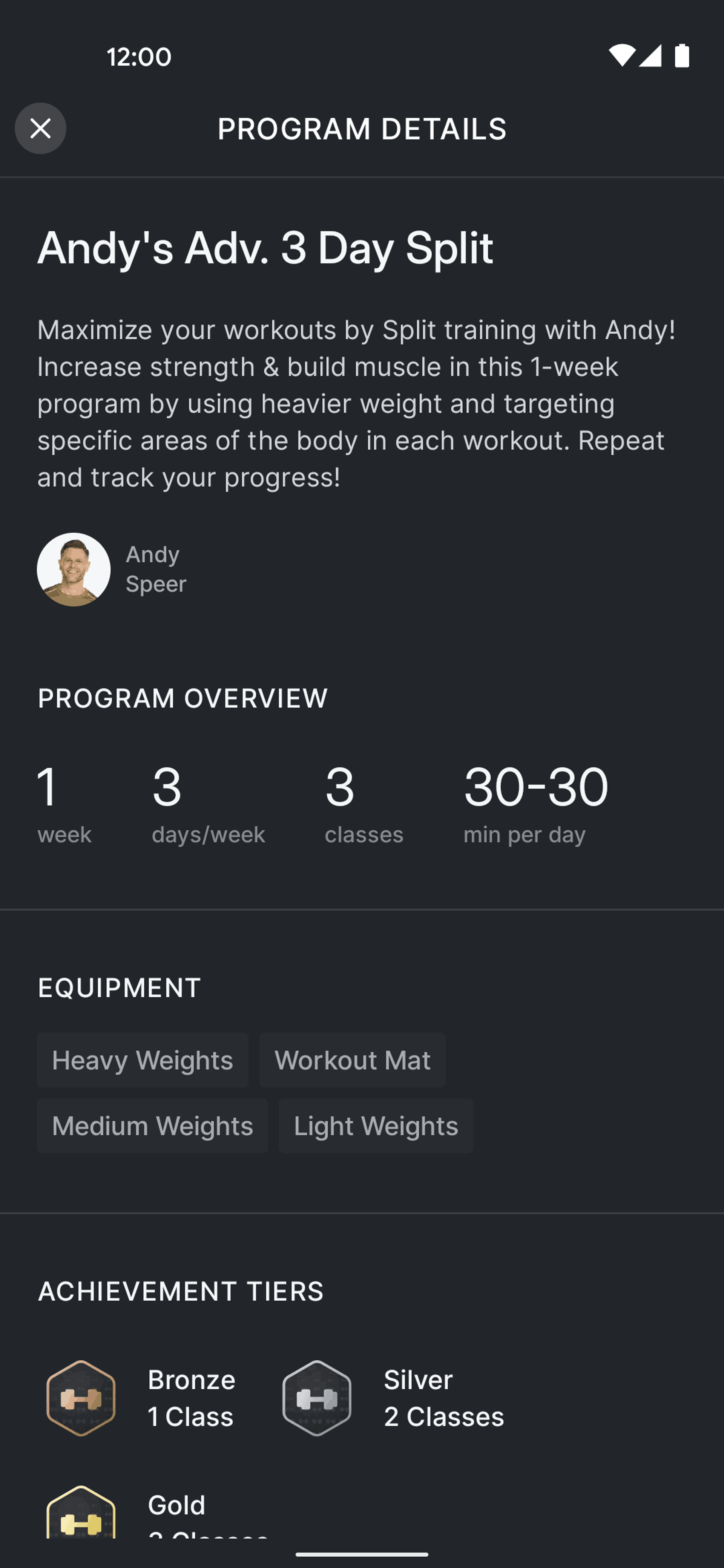 Peloton Android Health & Fitness interface screenshot 13