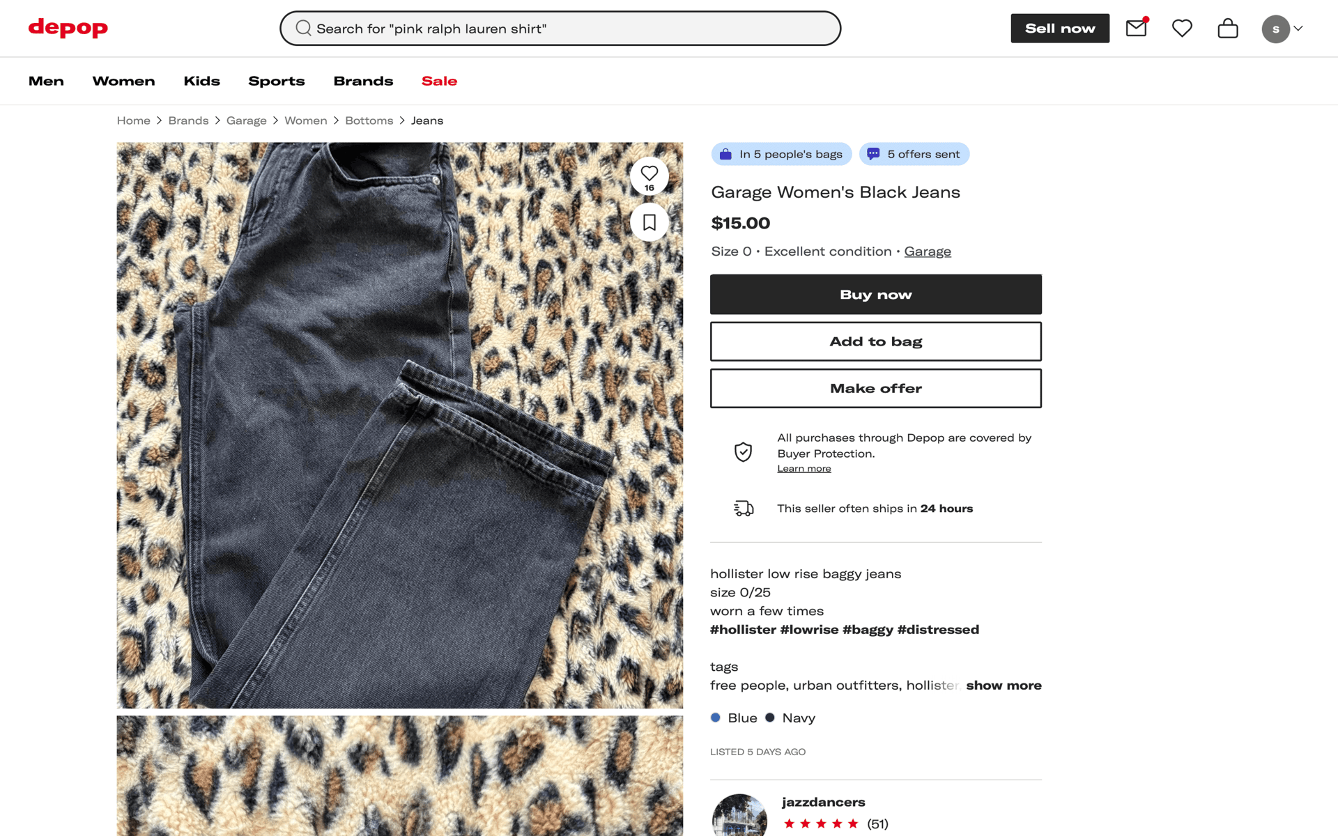 Depop Web Shopping interface screenshot 22