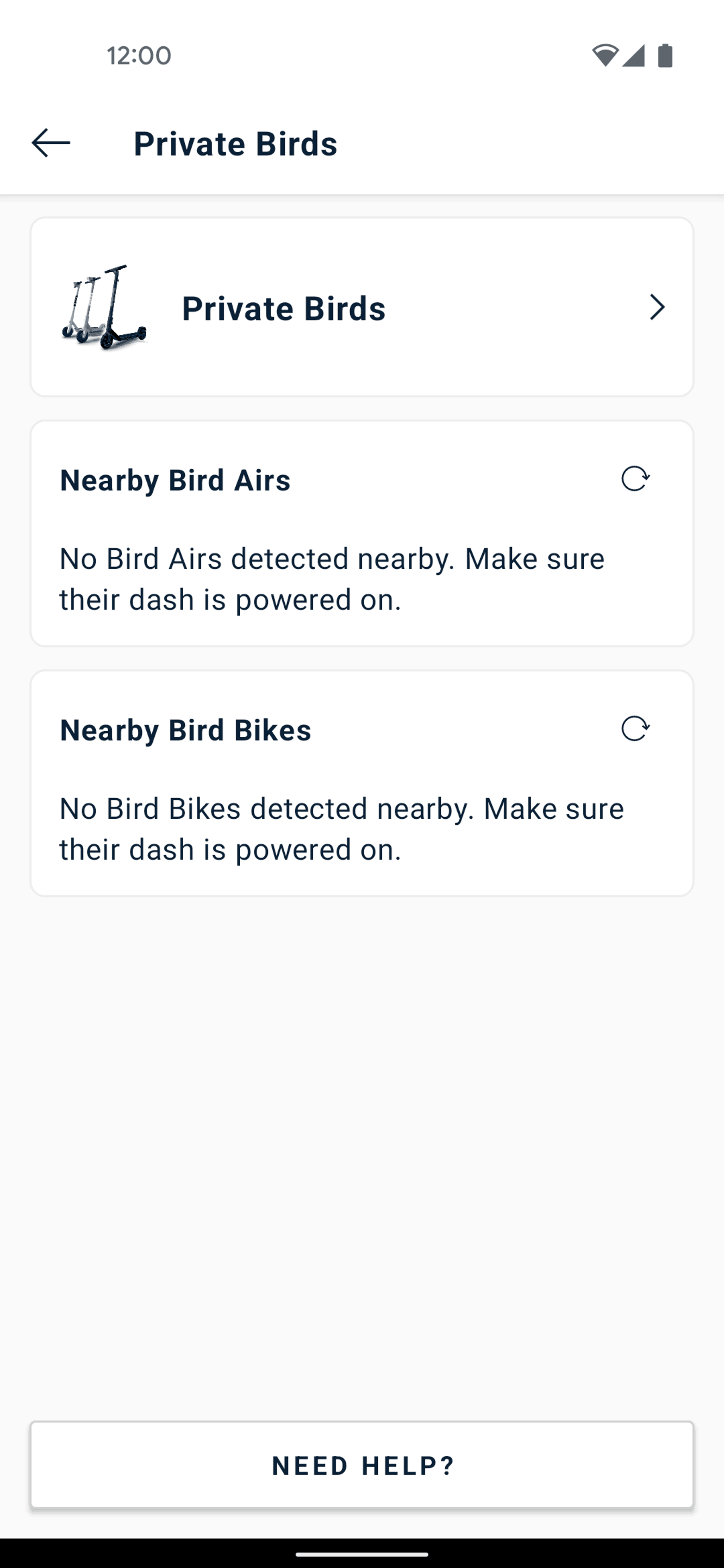 Bird Android Travel & Transportation interface screenshot 24