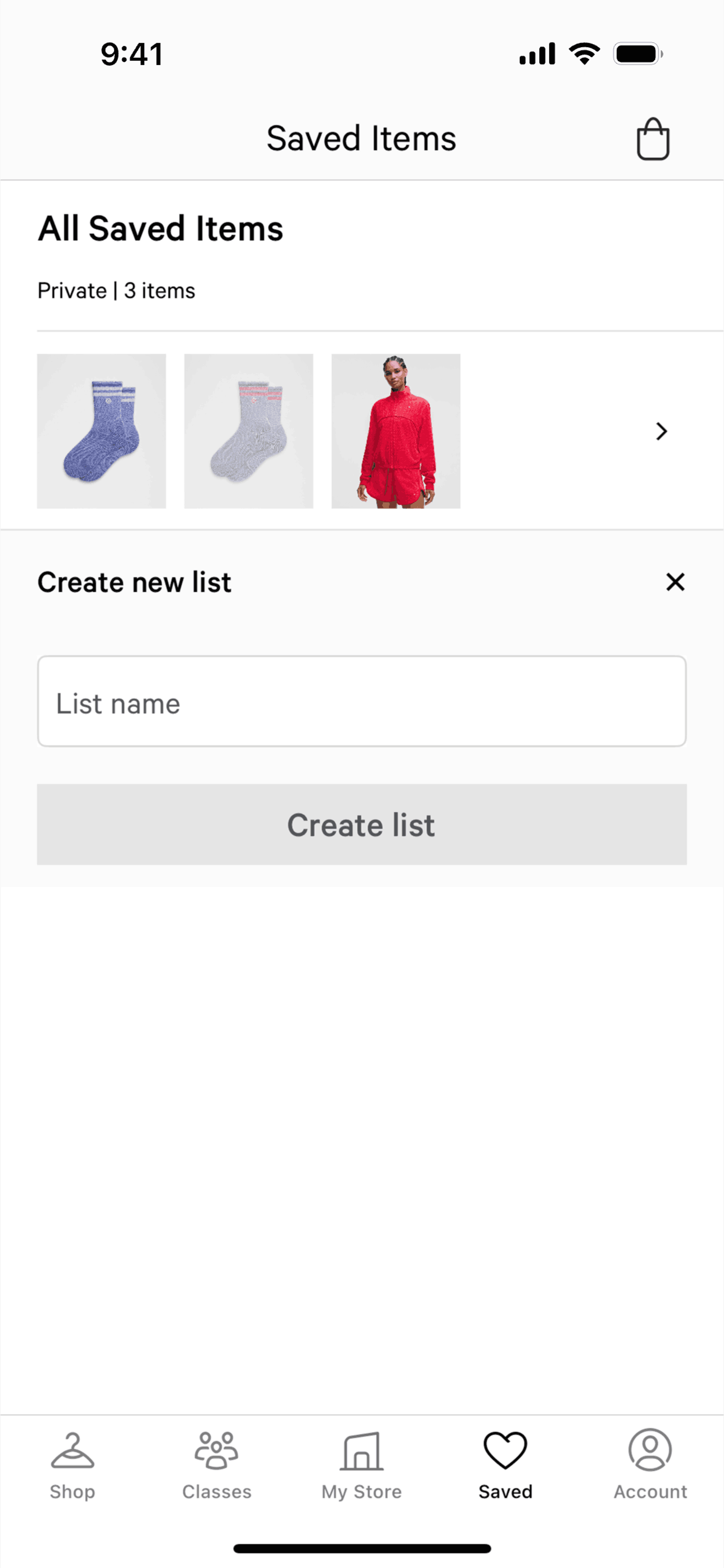 lululemon iOS Shopping interface screenshot 16