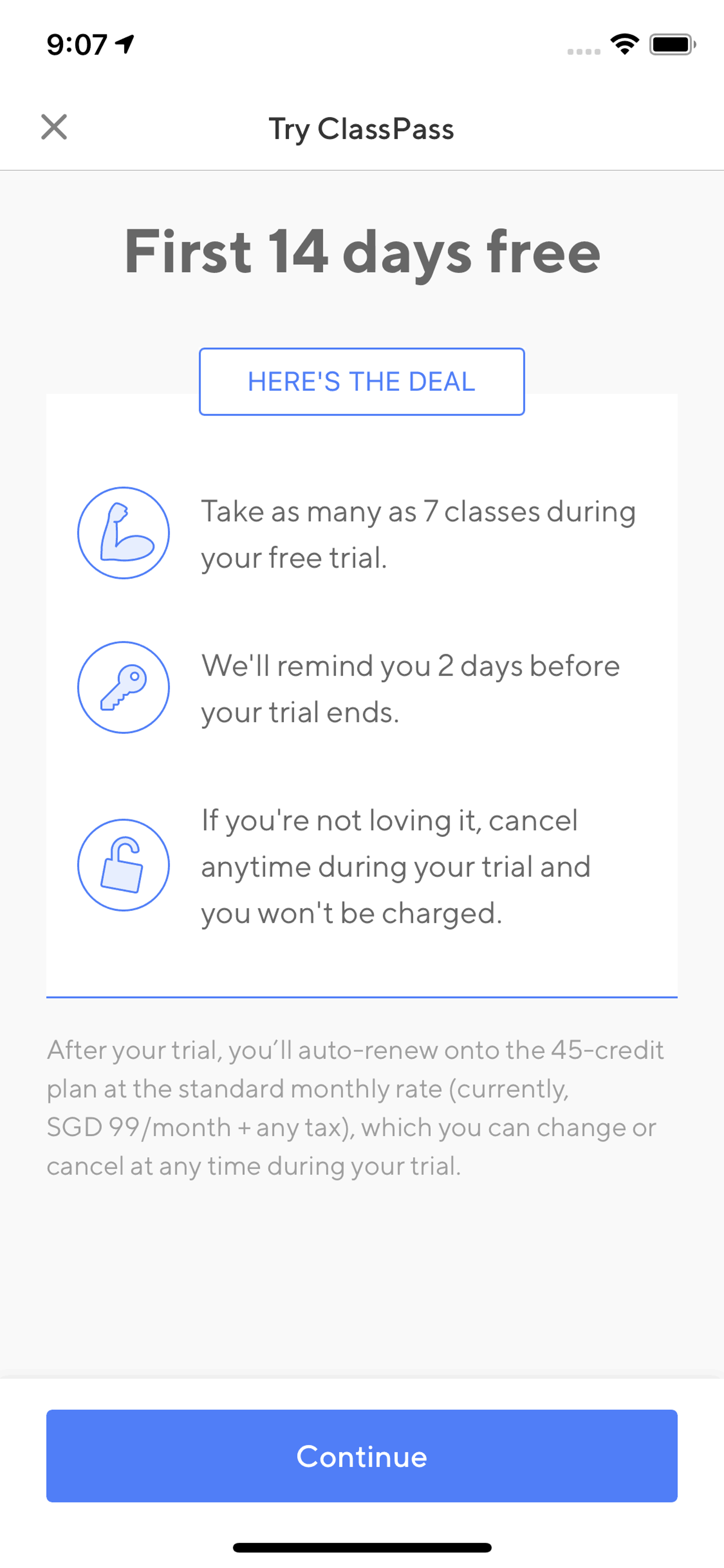 ClassPass iOS Health & Fitness interface screenshot 6