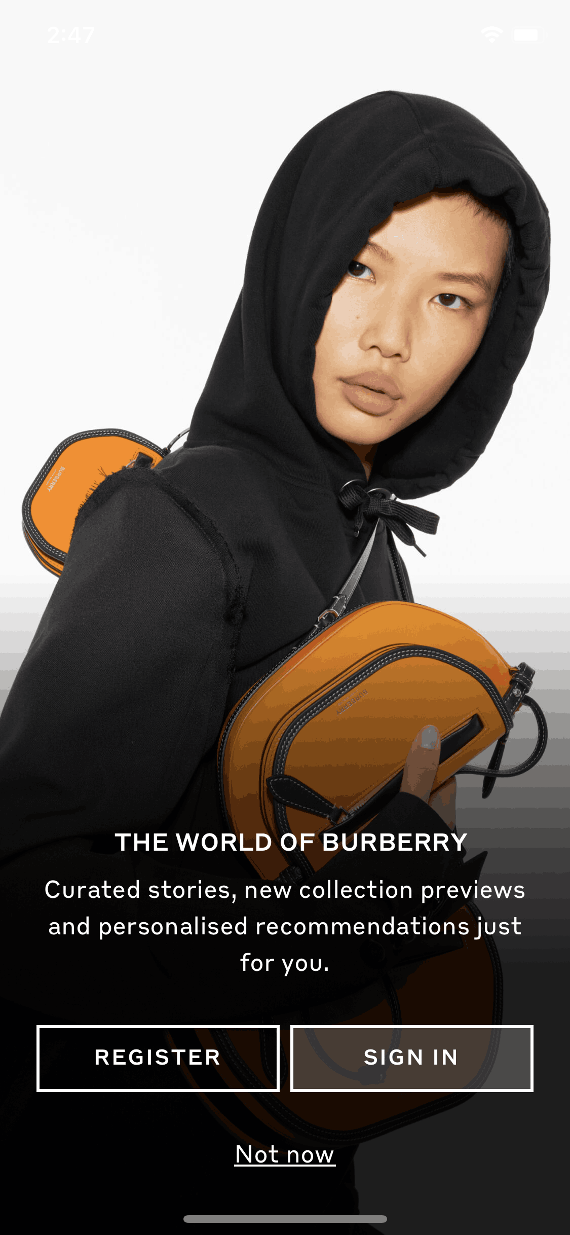 Burberry iOS Shopping interface screenshot 2