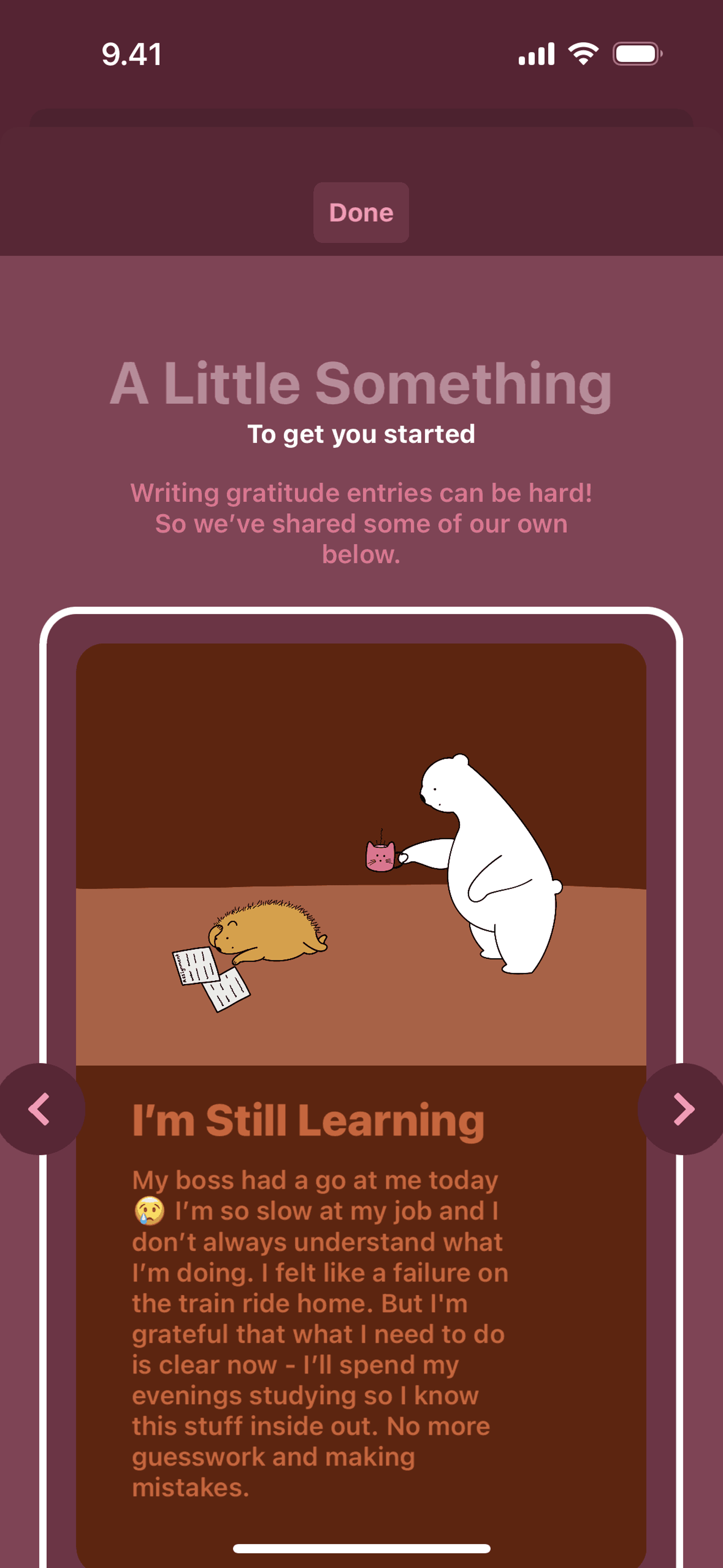 Bears Gratitude iOS Health & Fitness interface screenshot 12