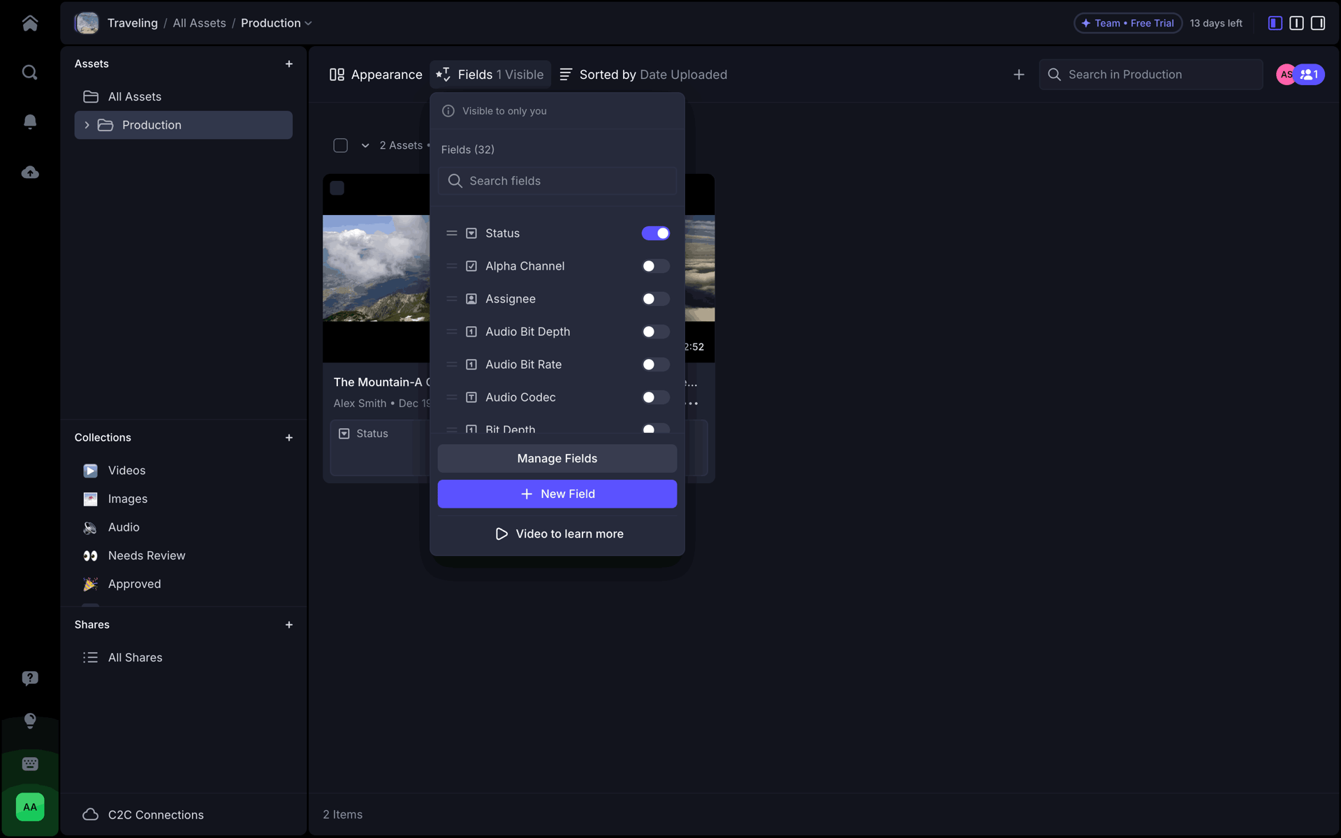 Frame.io Web Photo & Video interface screenshot 17