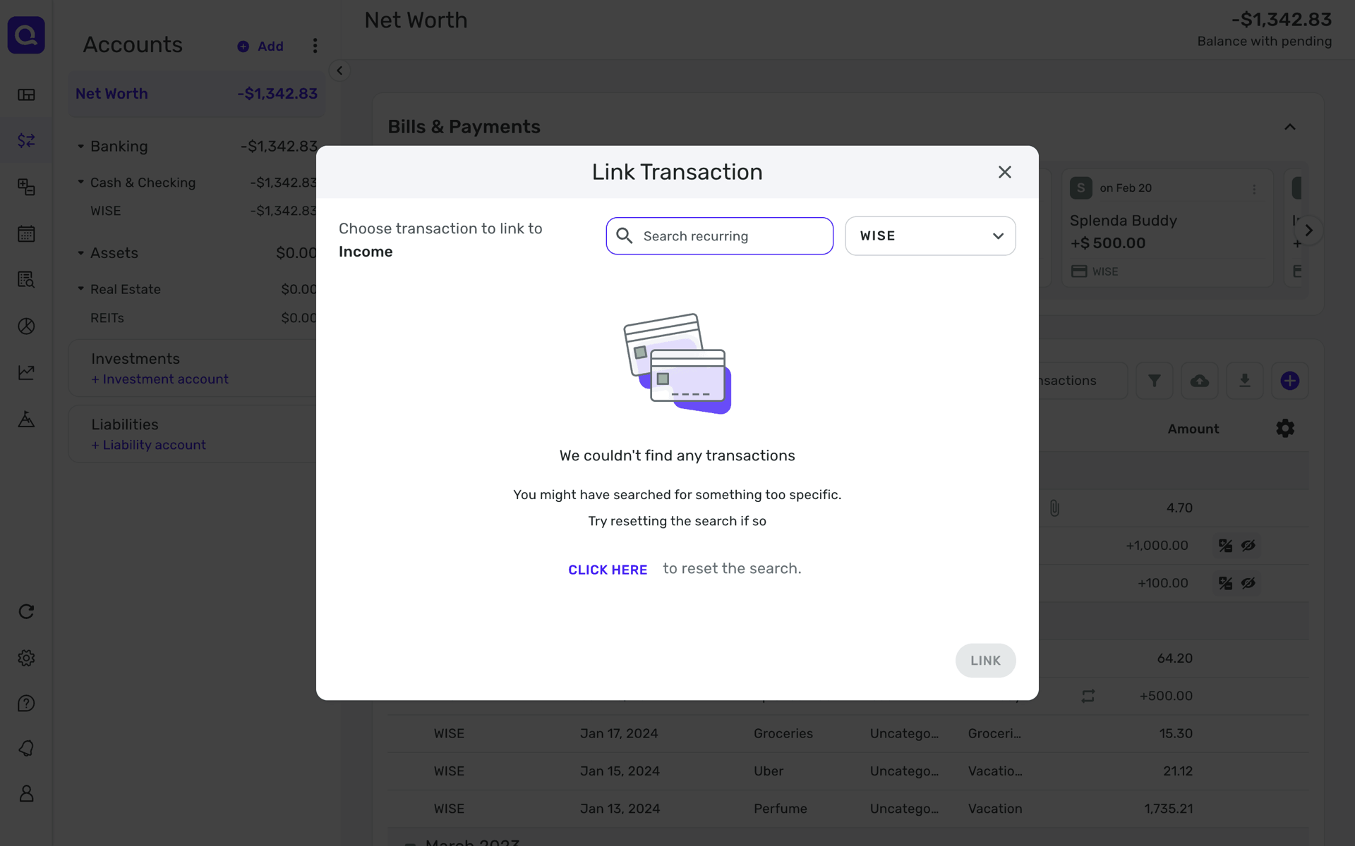 Quicken Web Finance interface screenshot 7