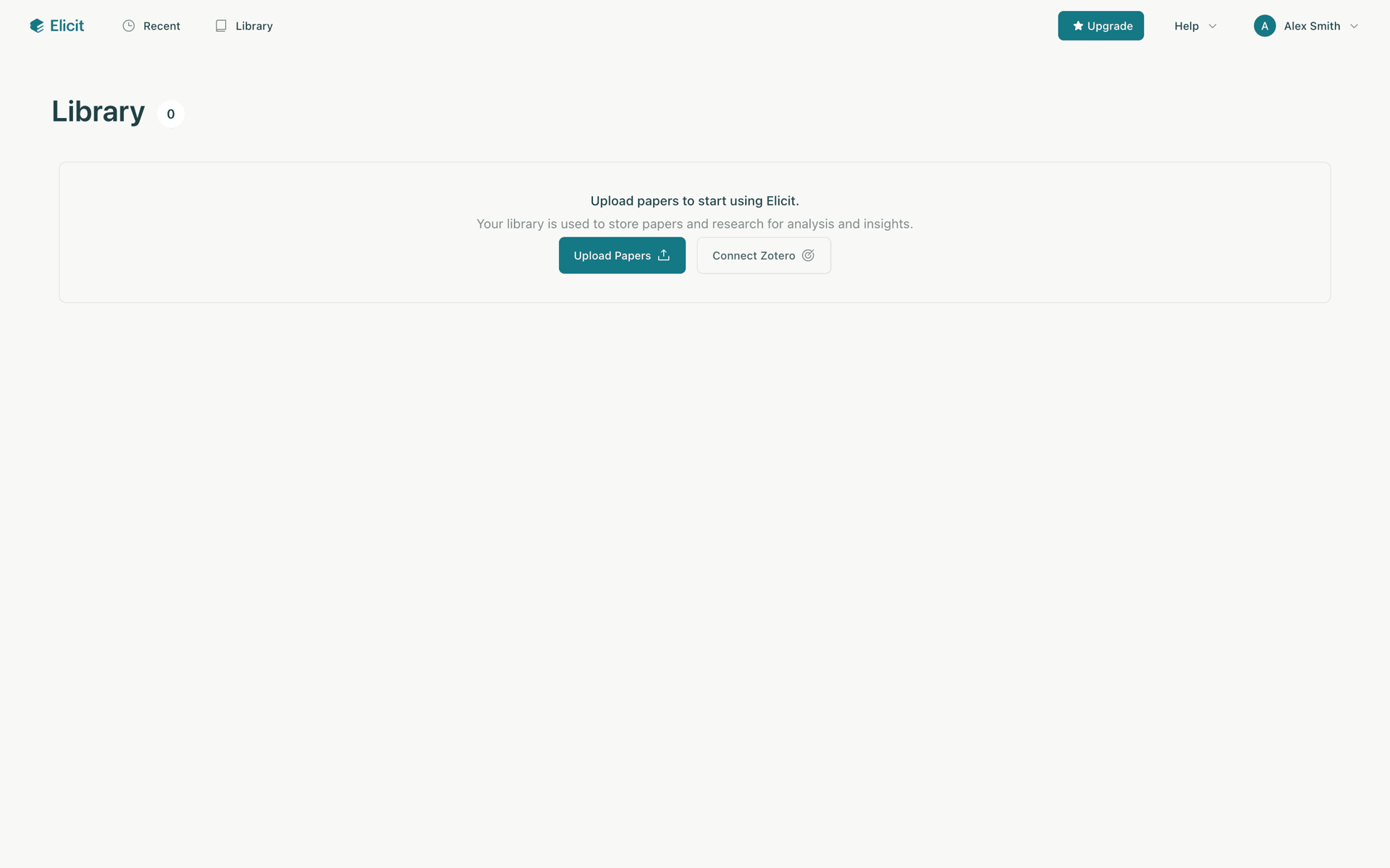 Elicit Web AI interface screenshot 11