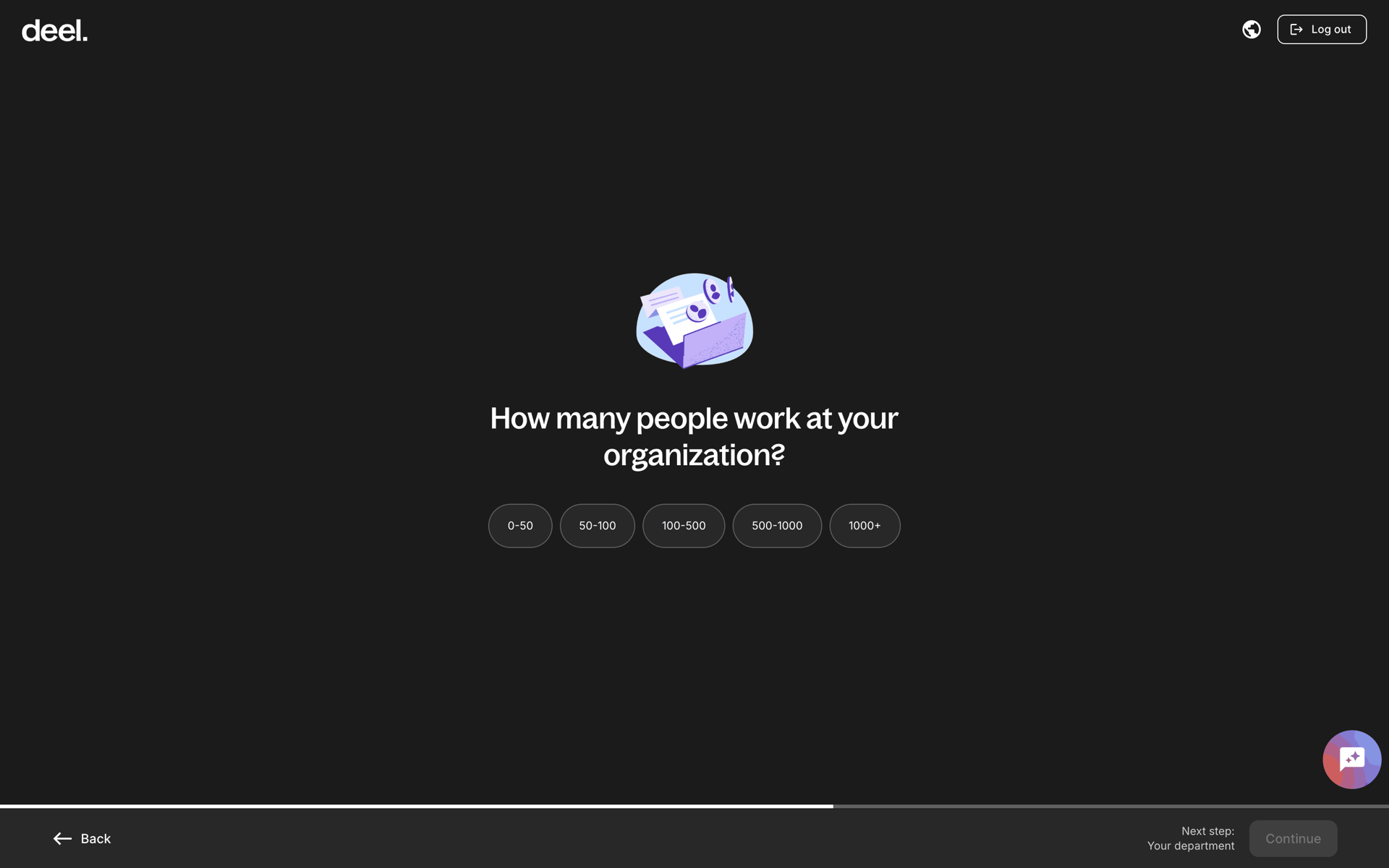 Completing sign up on Deel (web) screen 6