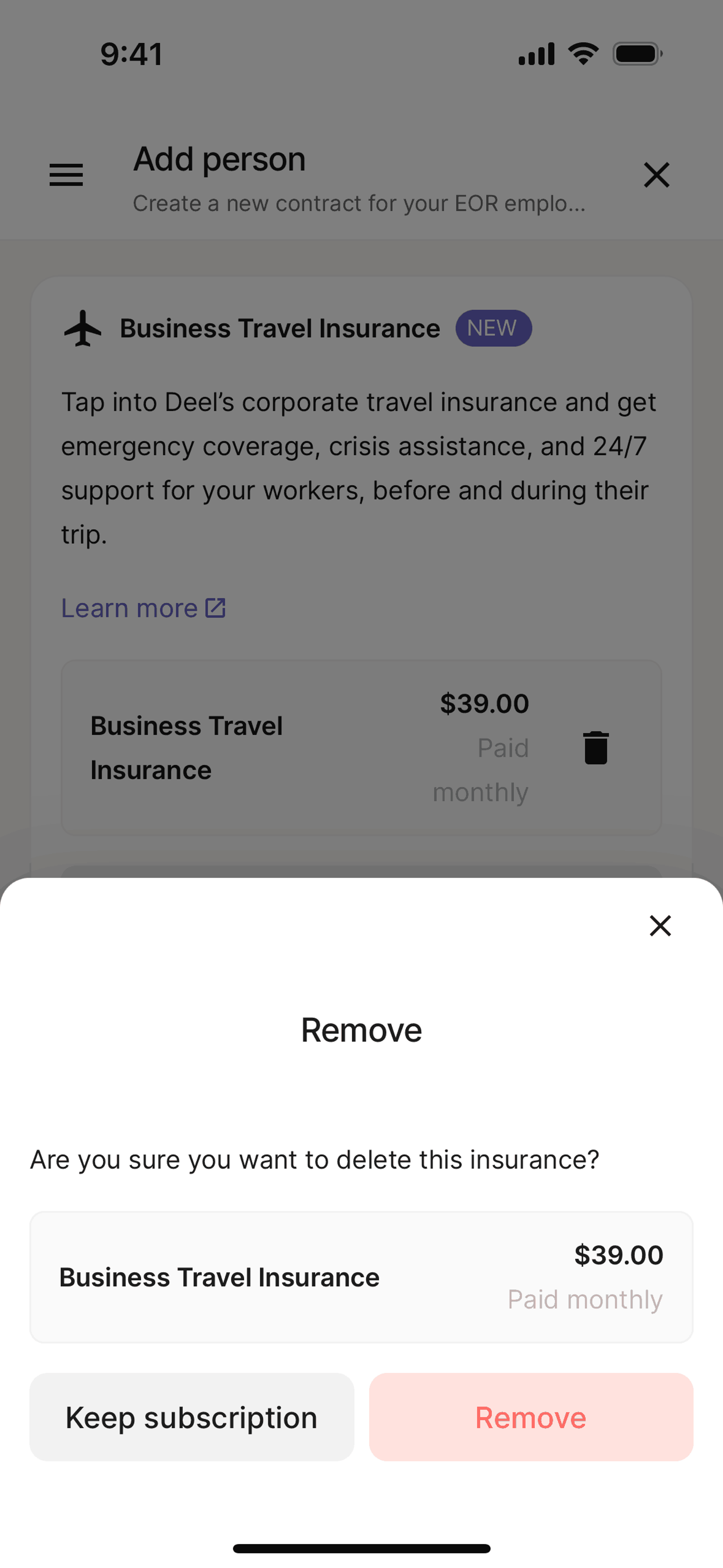Deel iOS Business interface screenshot 19
