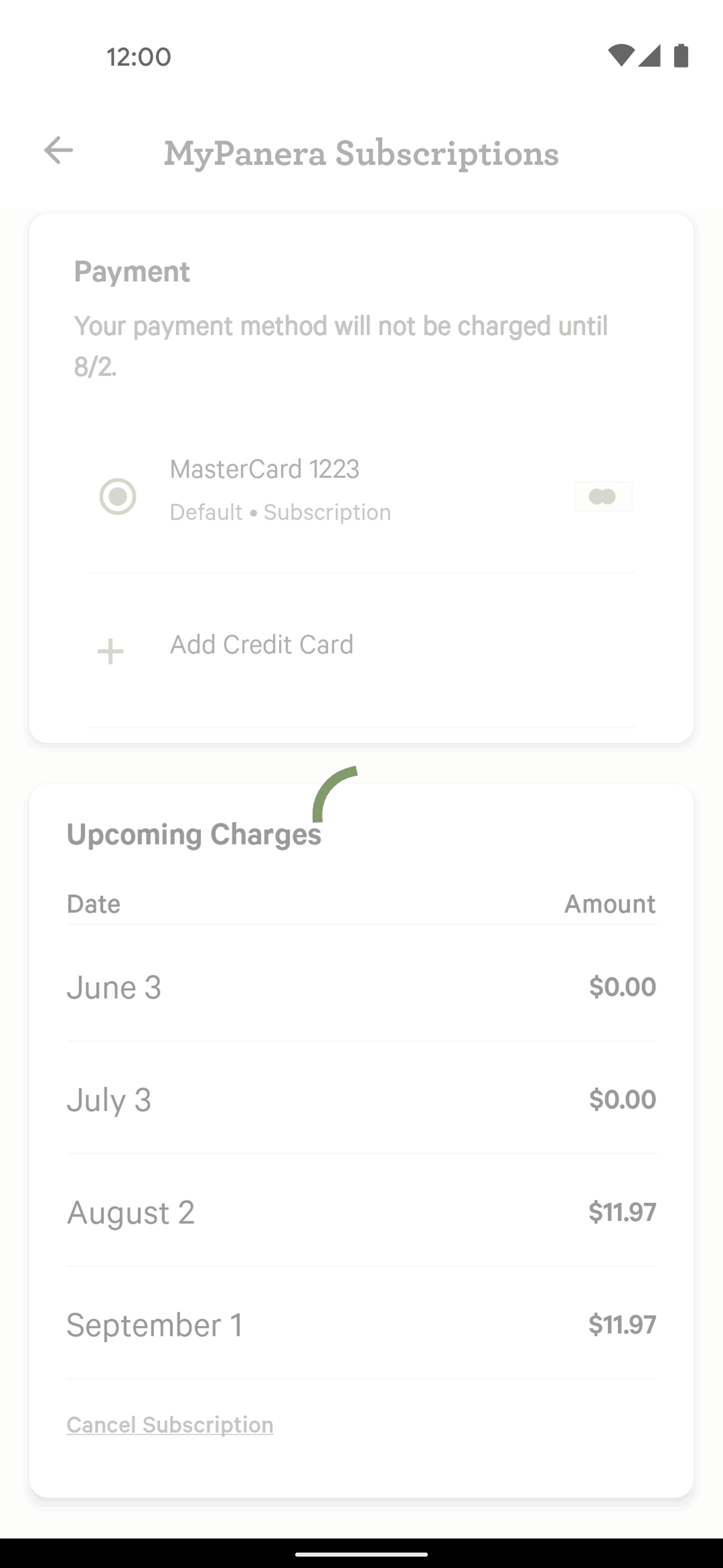 Panera Bread Android Food & Drink interface screenshot 17
