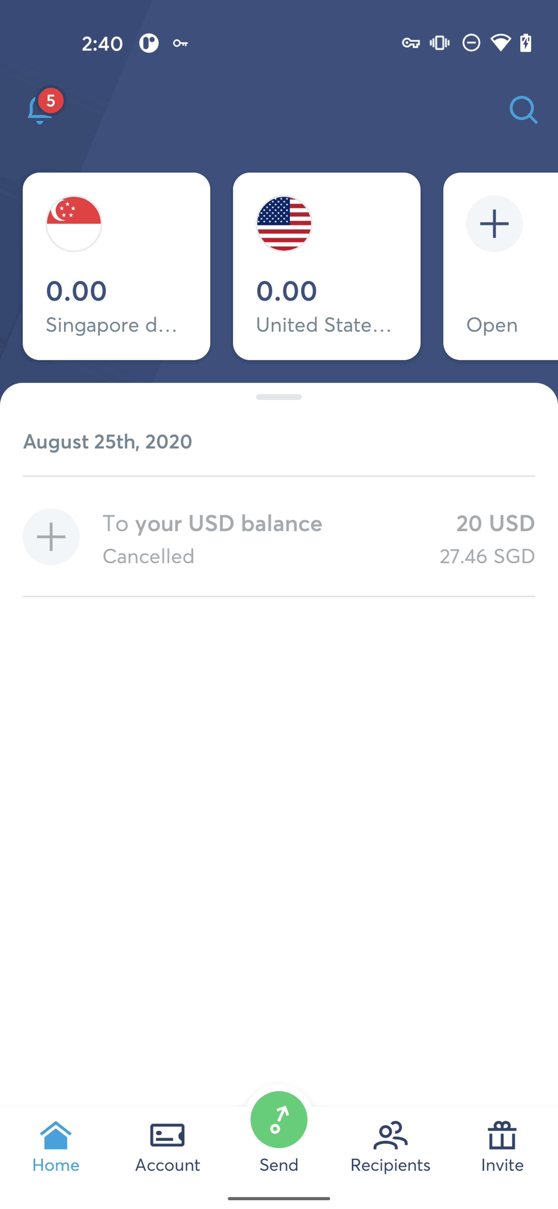 Wise Android Finance interface screenshot 12