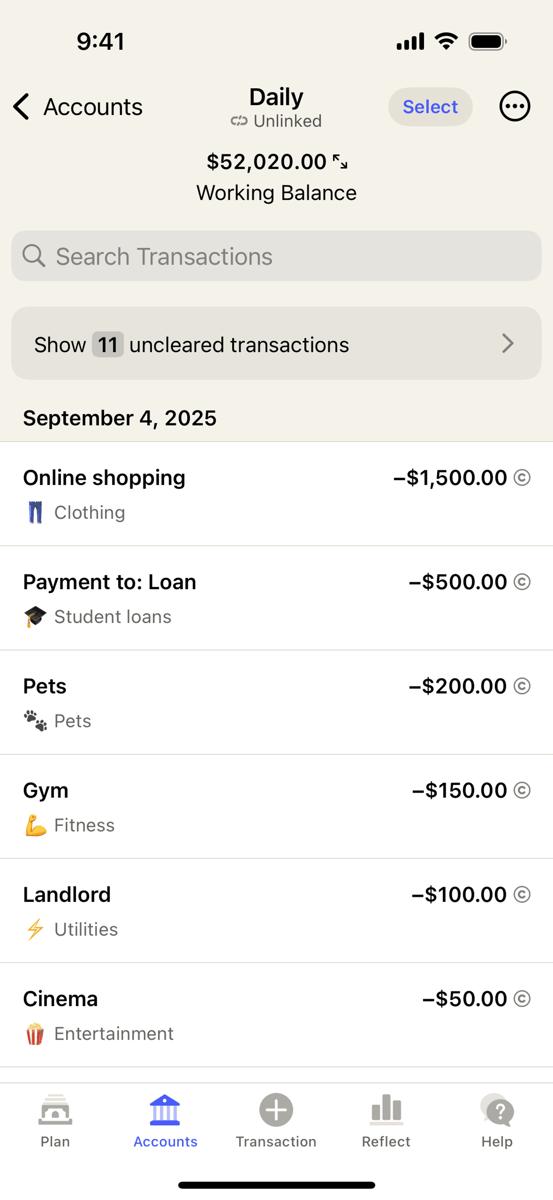 YNAB iOS Finance interface screenshot 21
