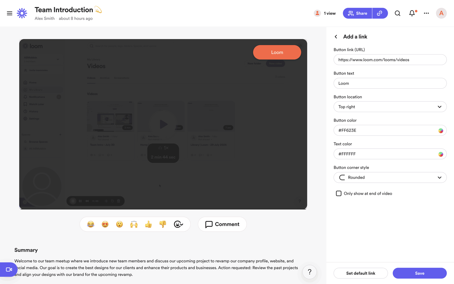 Loom Web Photo & Video interface screenshot 17