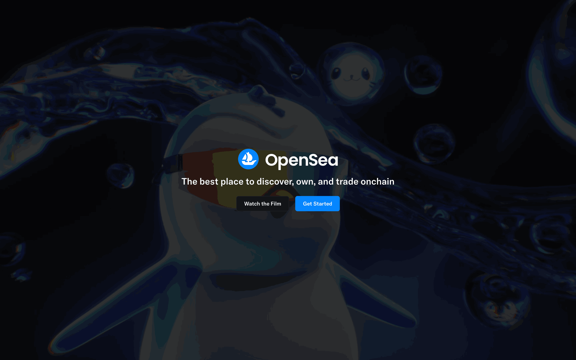 OpenSea Web Crypto & Web3 interface screenshot 1