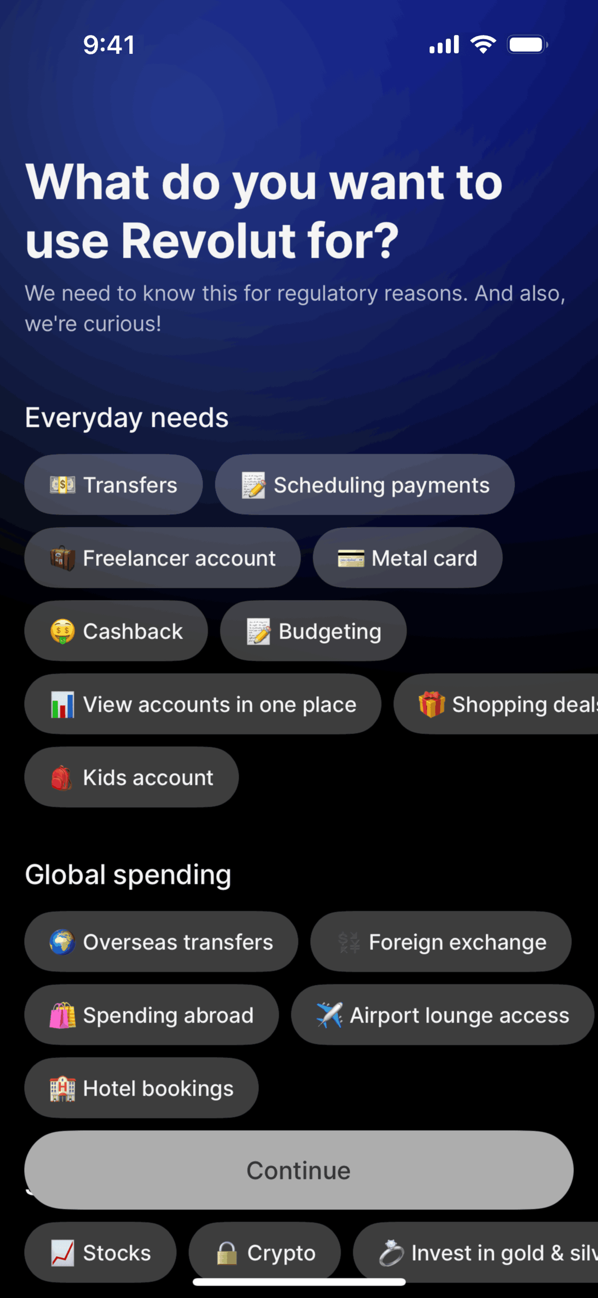 Revolut iOS Finance interface screenshot 20