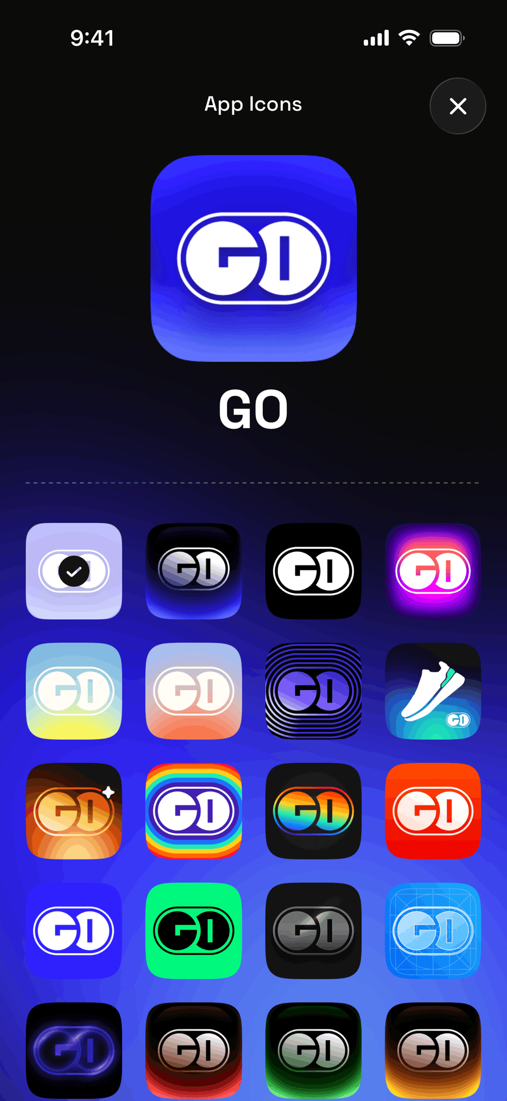 GO Club iOS Health & Fitness interface screenshot 6