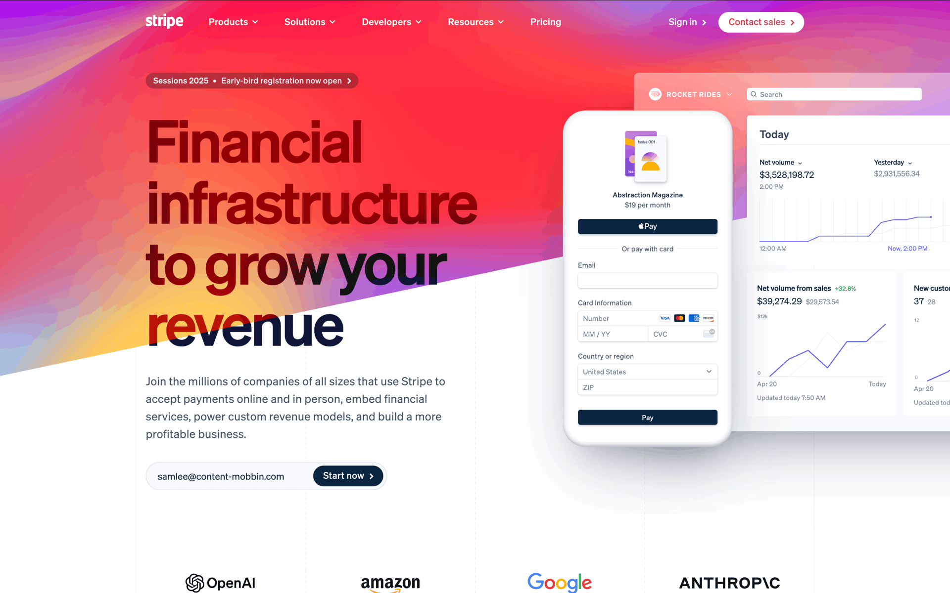 Stripe Web Business interface screenshot 4