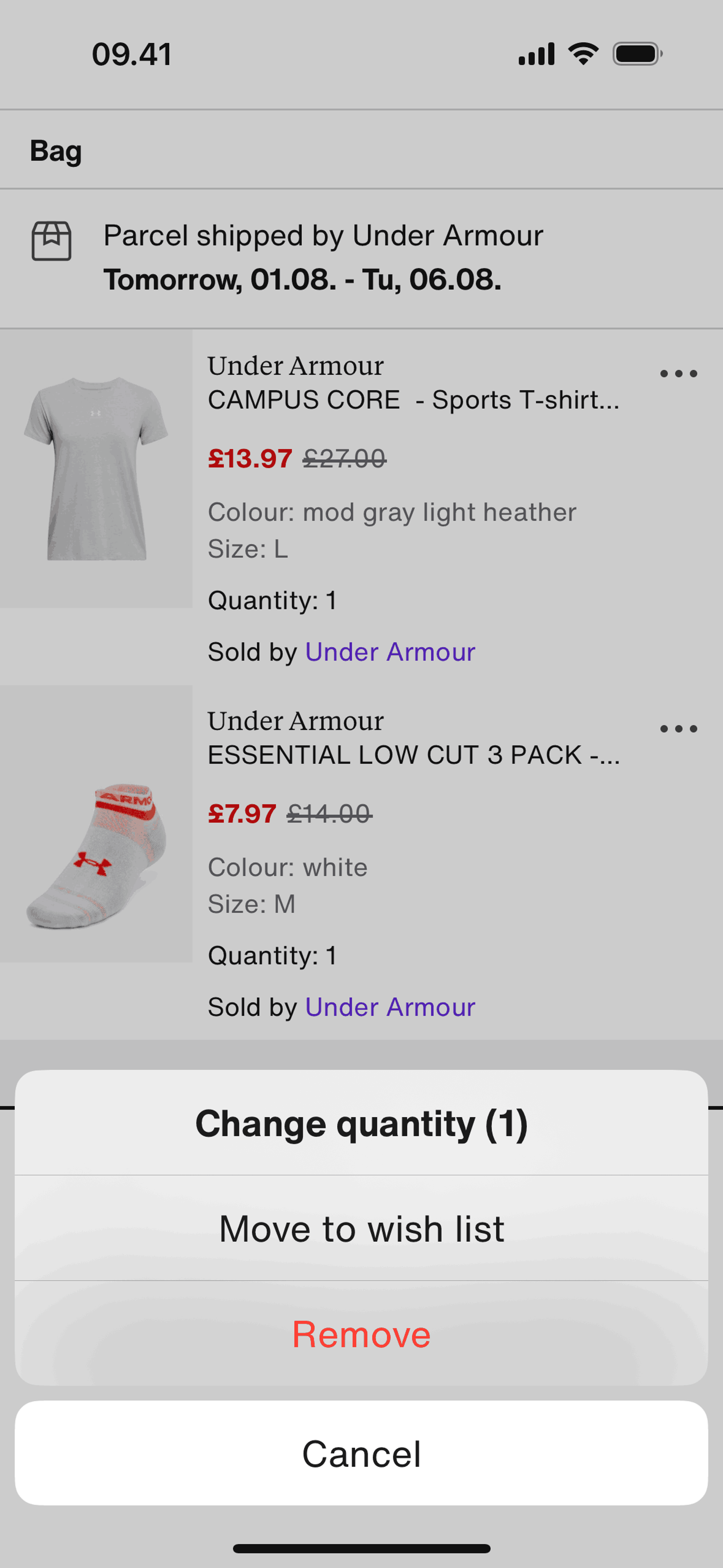 Zalando iOS Shopping interface screenshot 19
