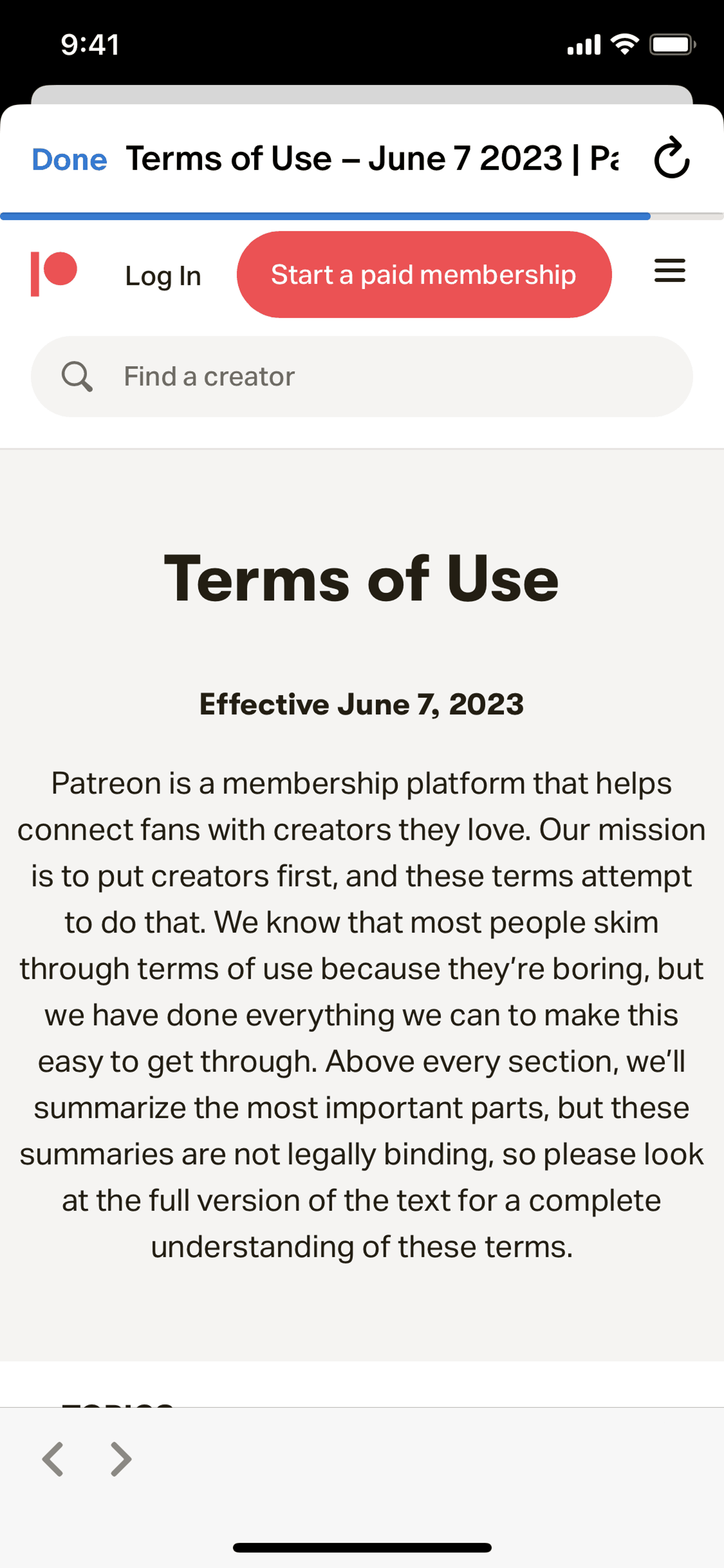 Patreon iOS Social Networking interface screenshot 9