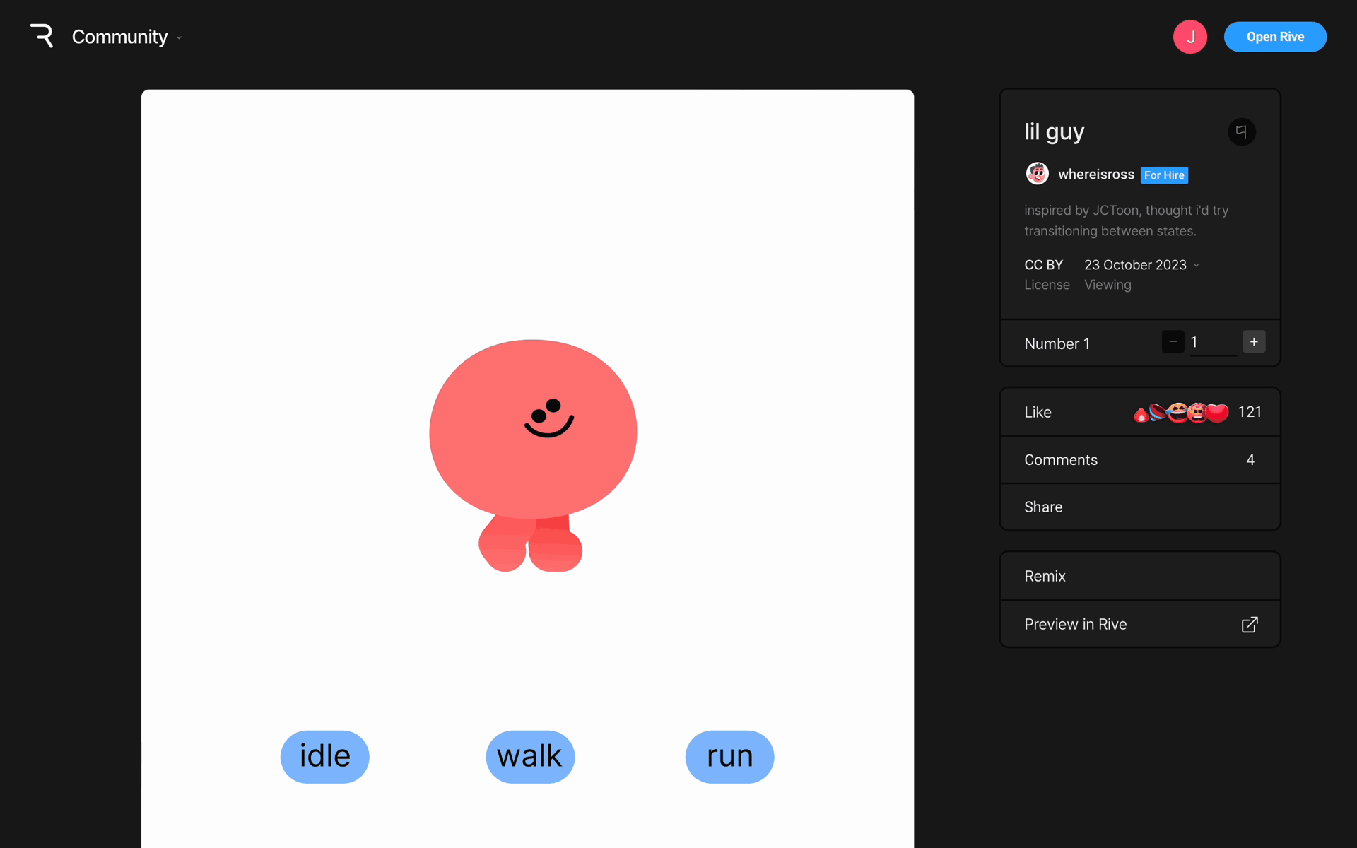 Rive Web Graphics & Design interface screenshot 15