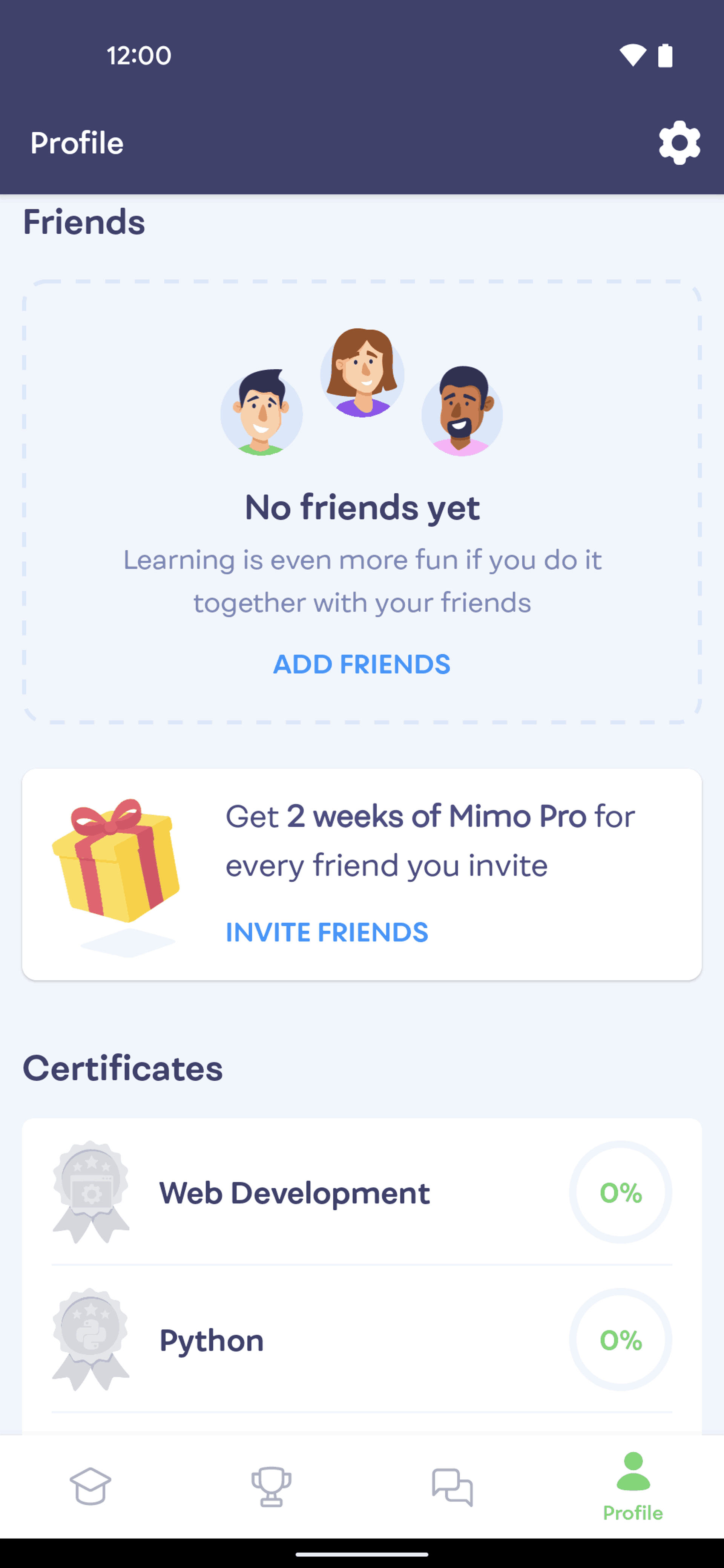 Mimo Android Education interface screenshot 13