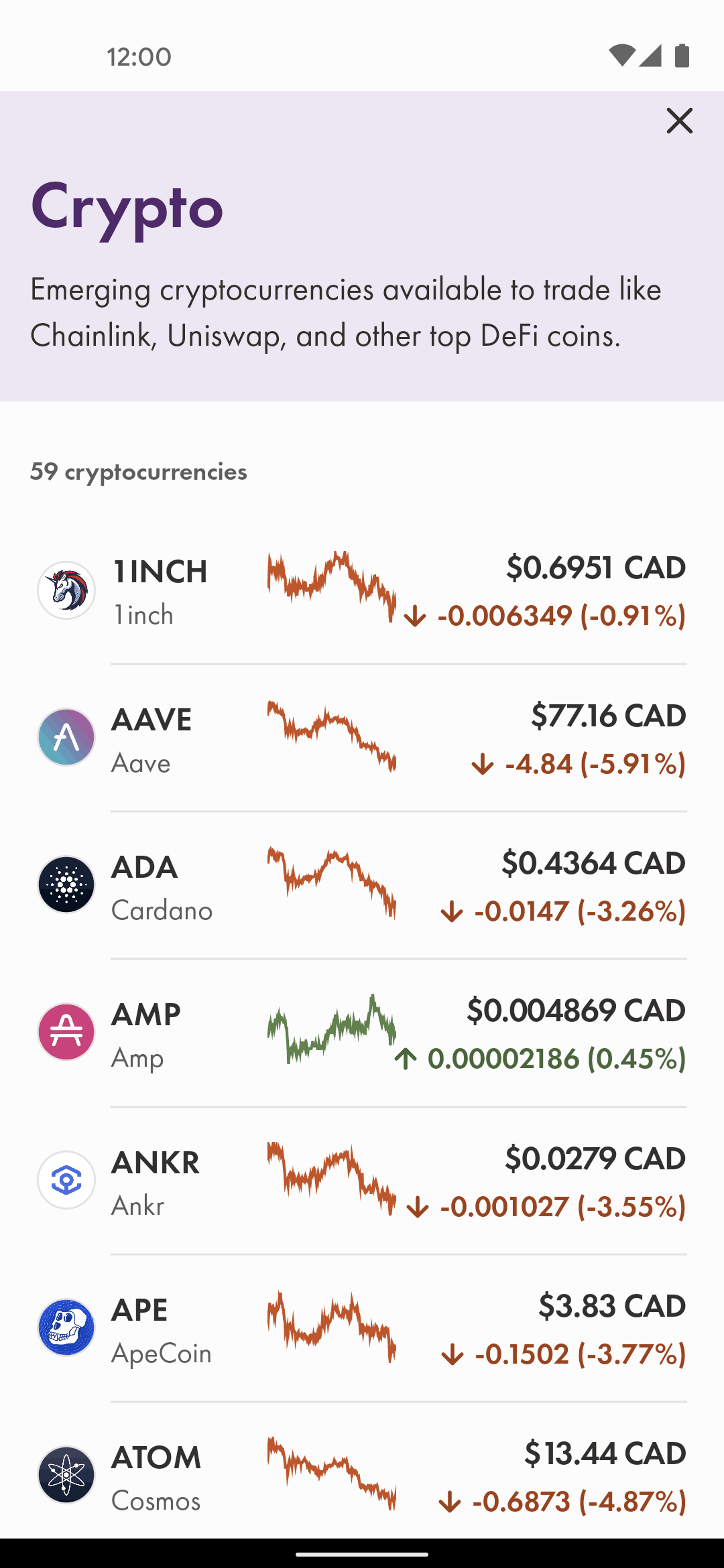 Wealthsimple Android Finance interface screenshot 8