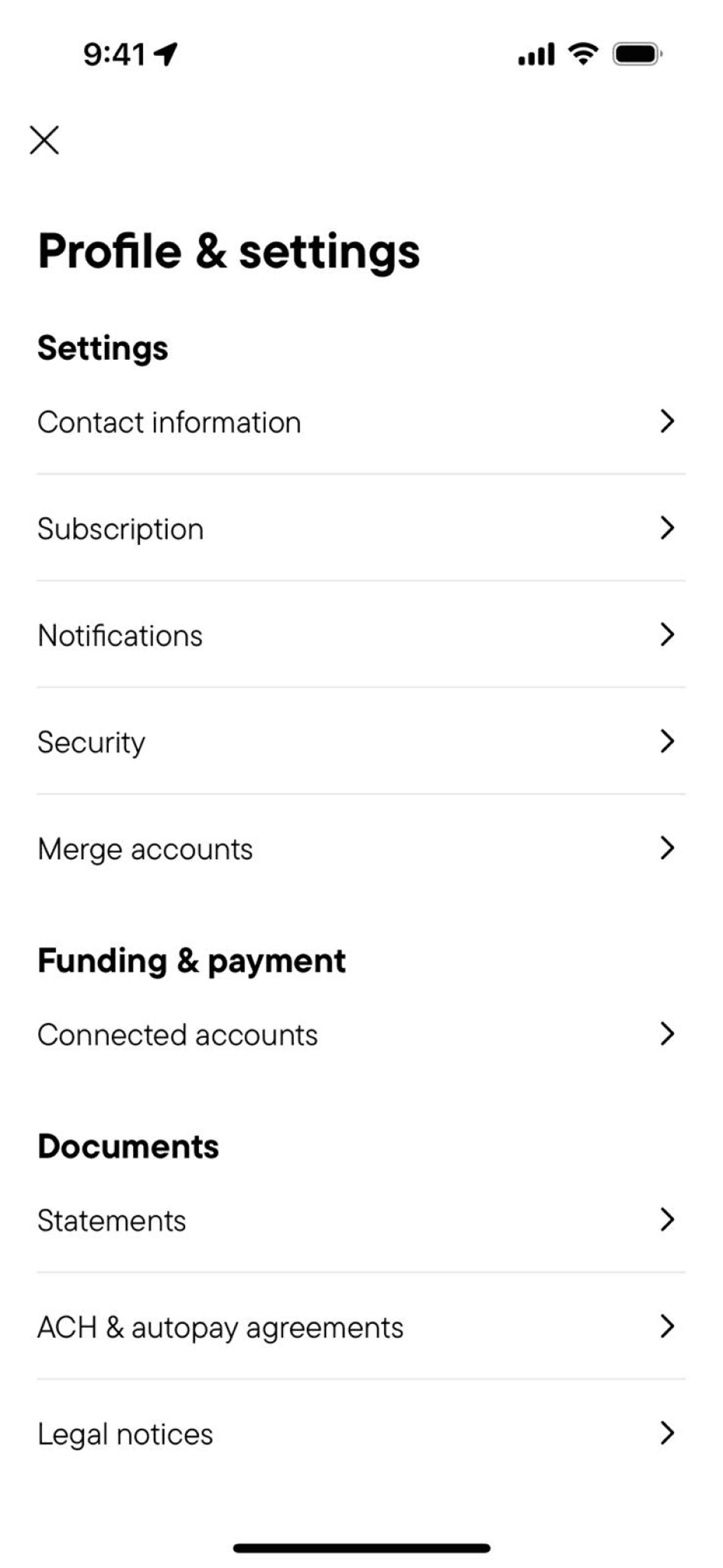 Oportun iOS Finance interface screenshot 15