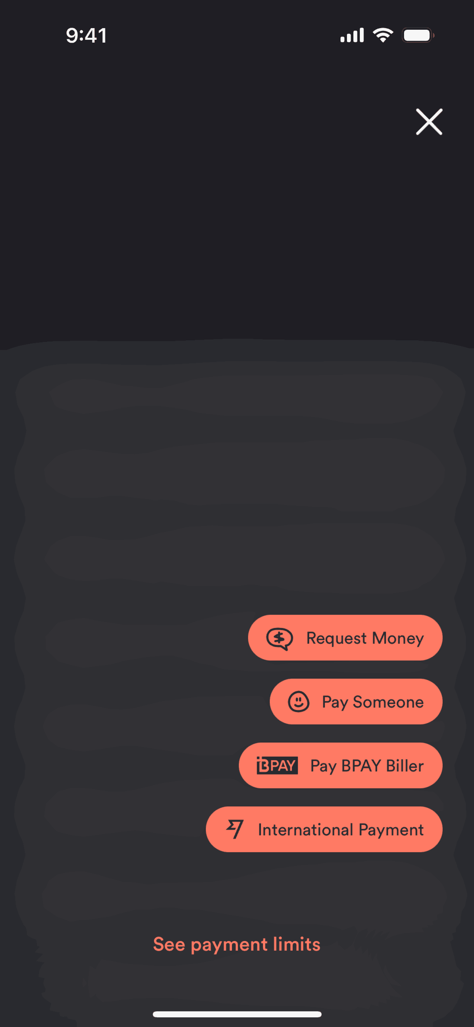 Up iOS Finance interface screenshot 3