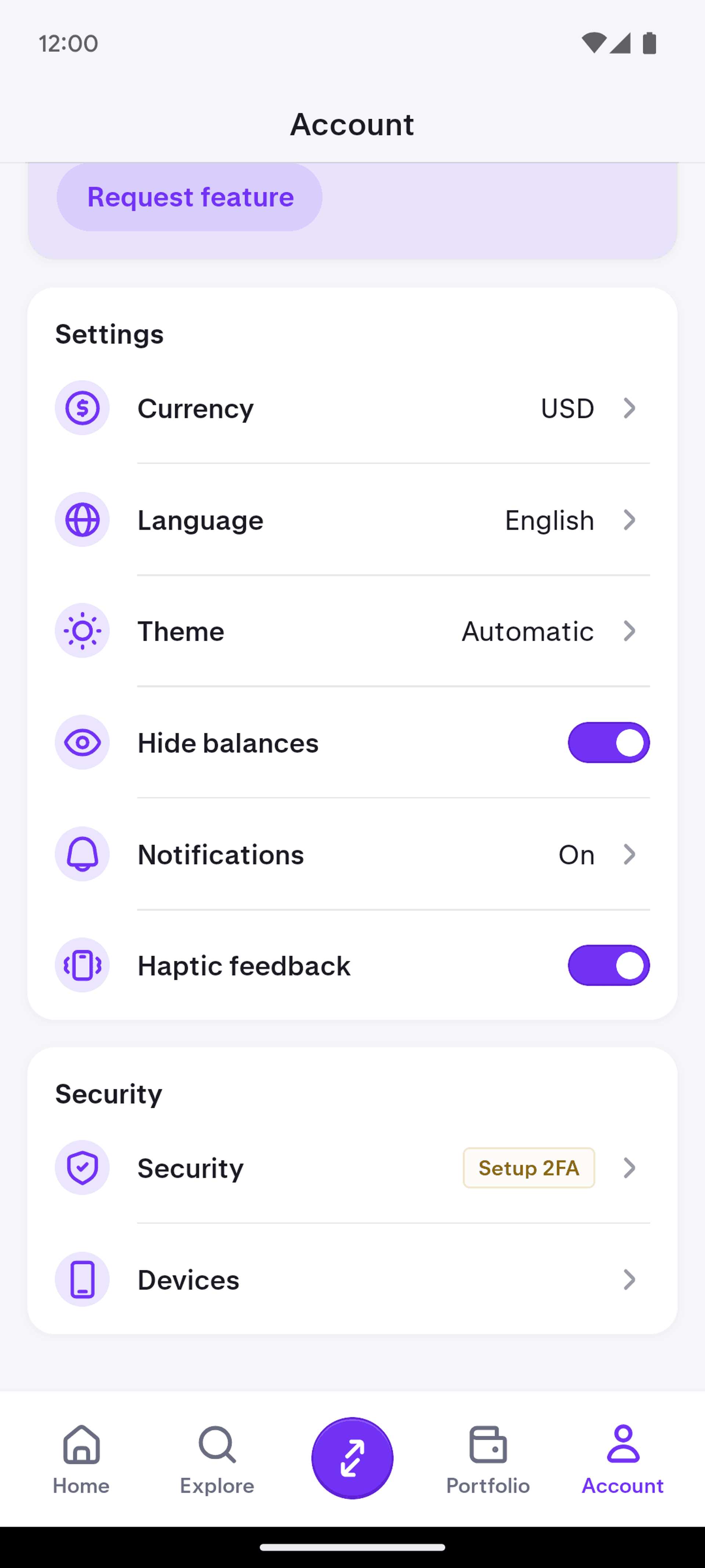 Kraken Android Finance interface screenshot 16
