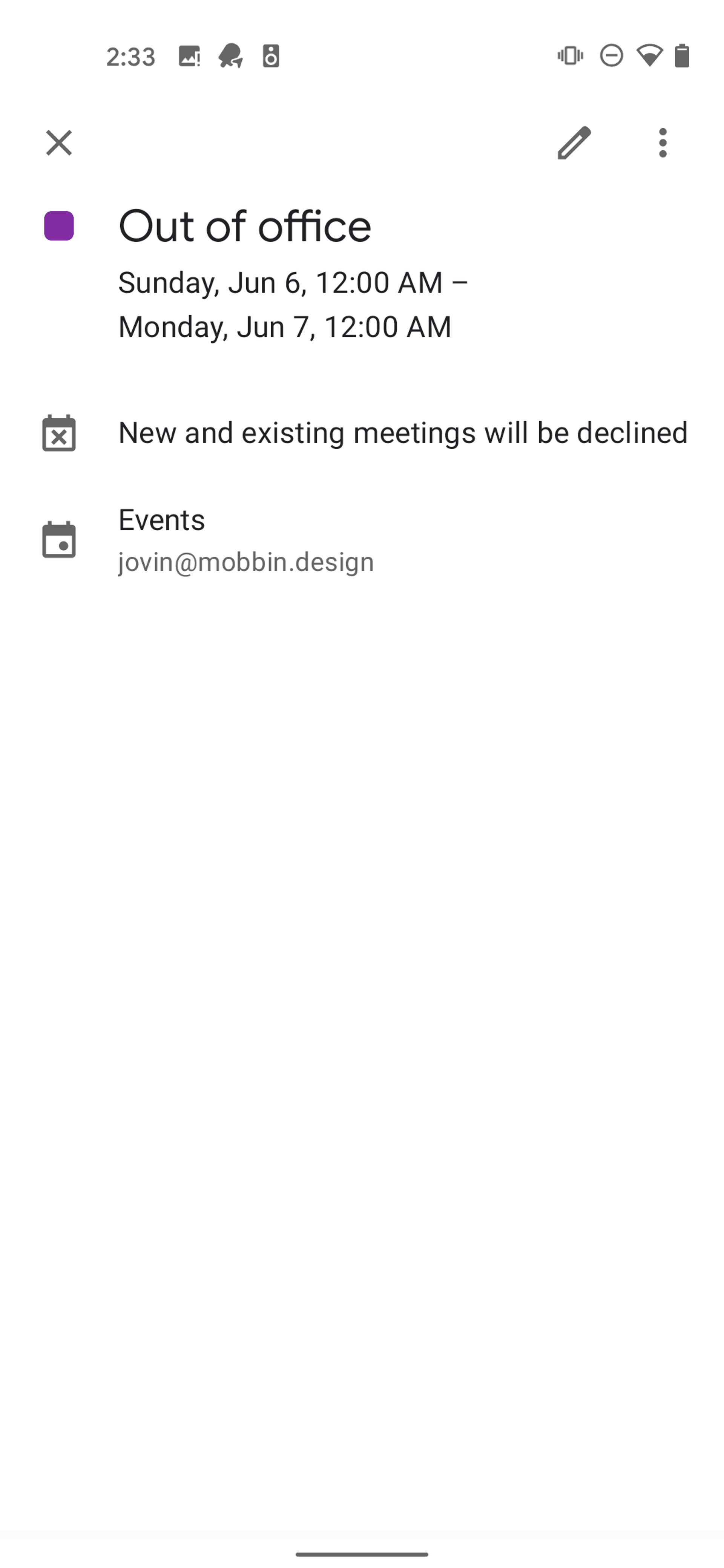 Google Calendar Android Productivity interface screenshot 12