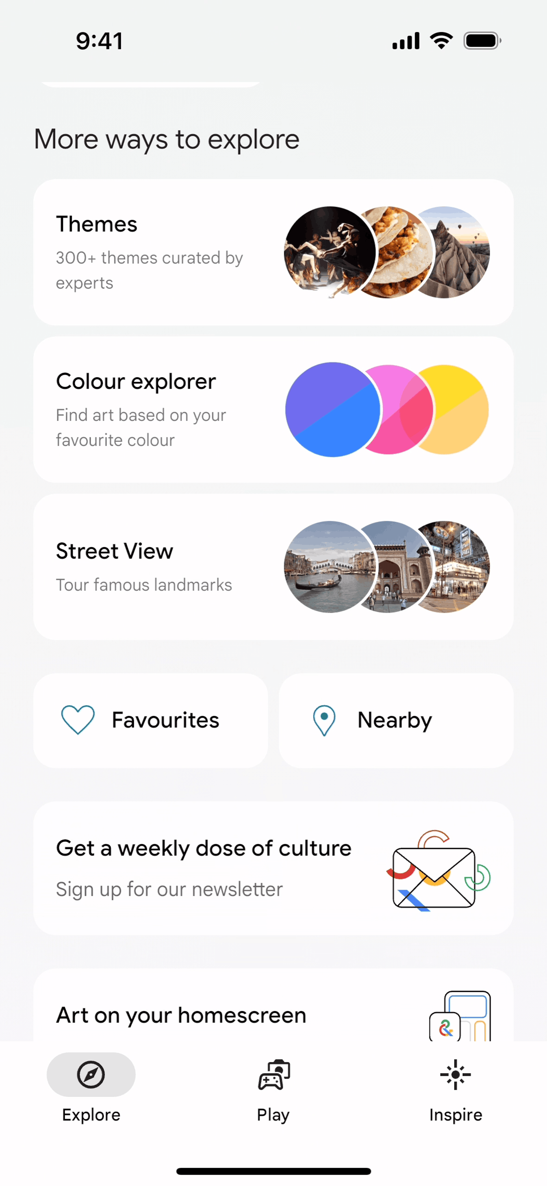 Google Arts & Culture iOS Education interface screenshot 16
