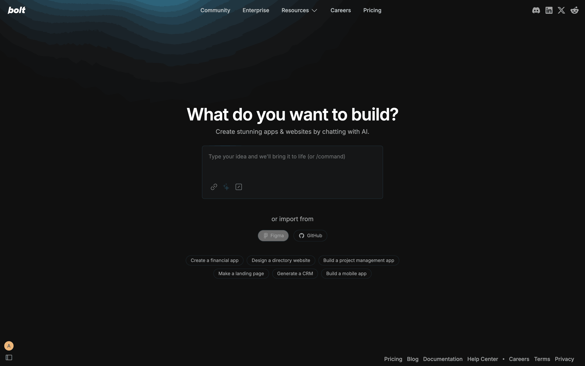 Bolt.new Web Developer Tools interface screenshot 7