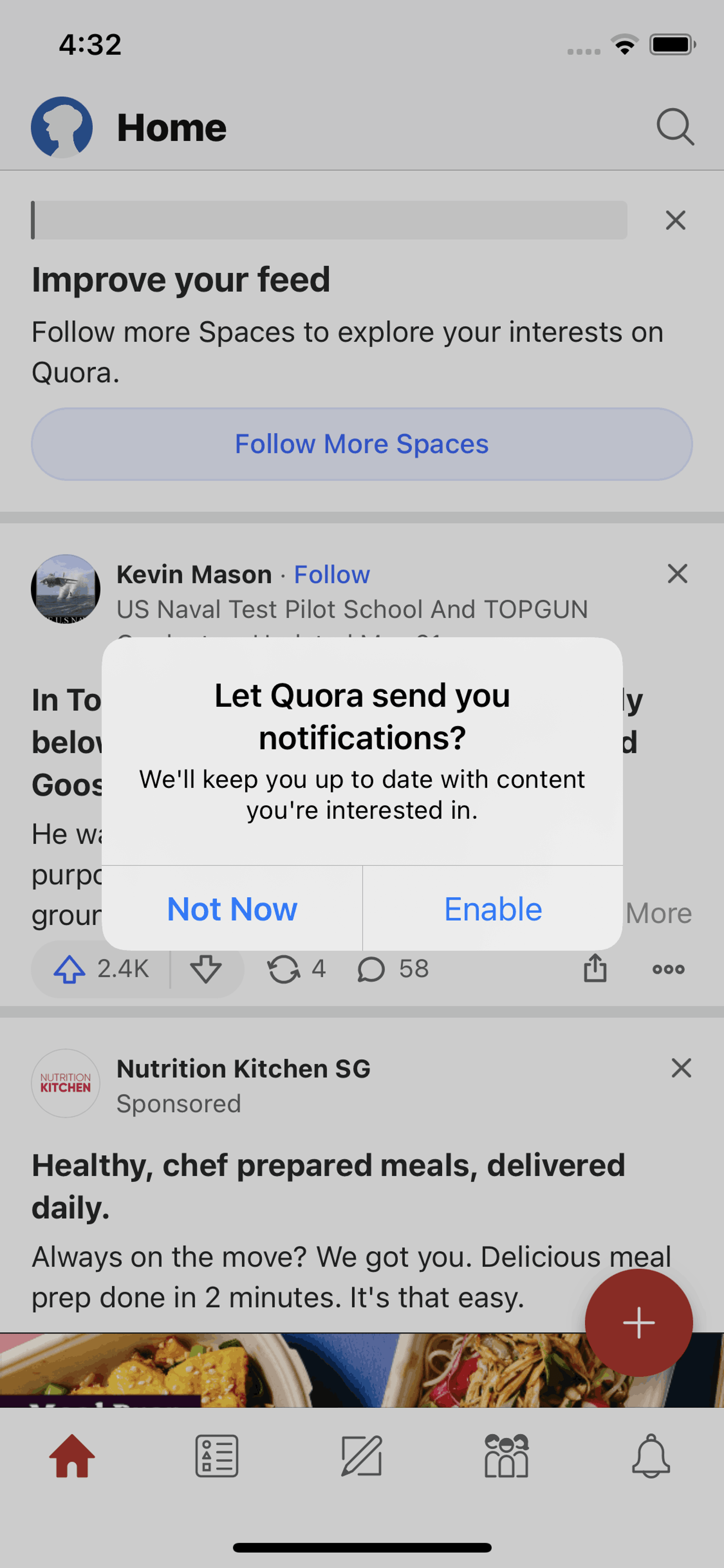 Quora iOS Social Networking interface screenshot 9