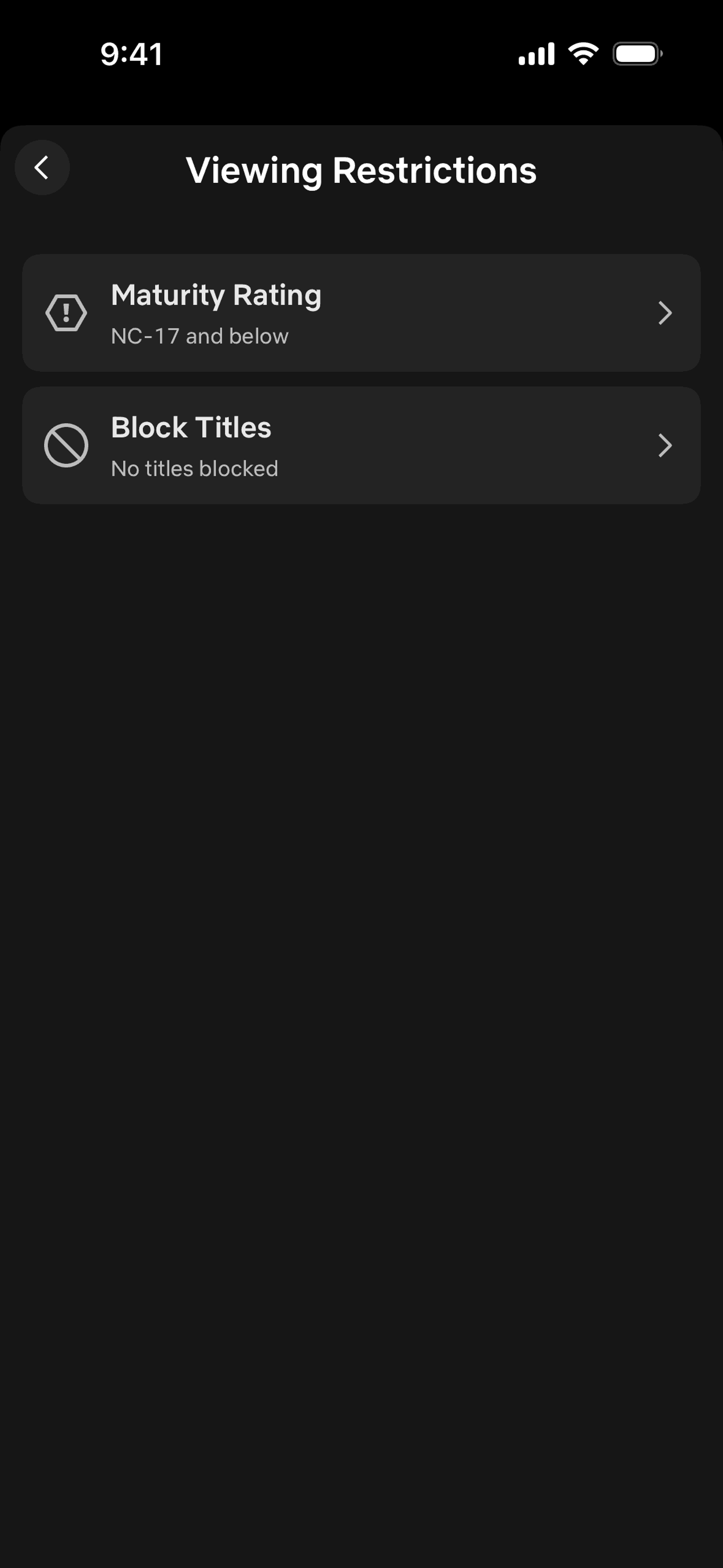 Netflix iOS Entertainment interface screenshot 15