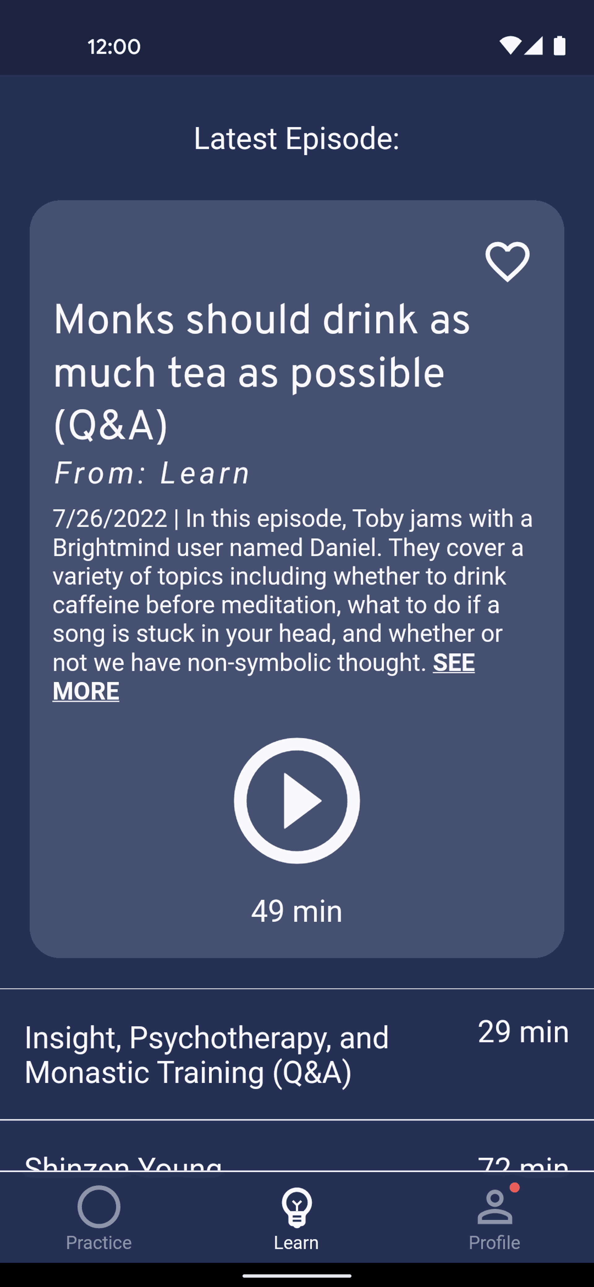 Brightmind Android Health & Fitness interface screenshot 12
