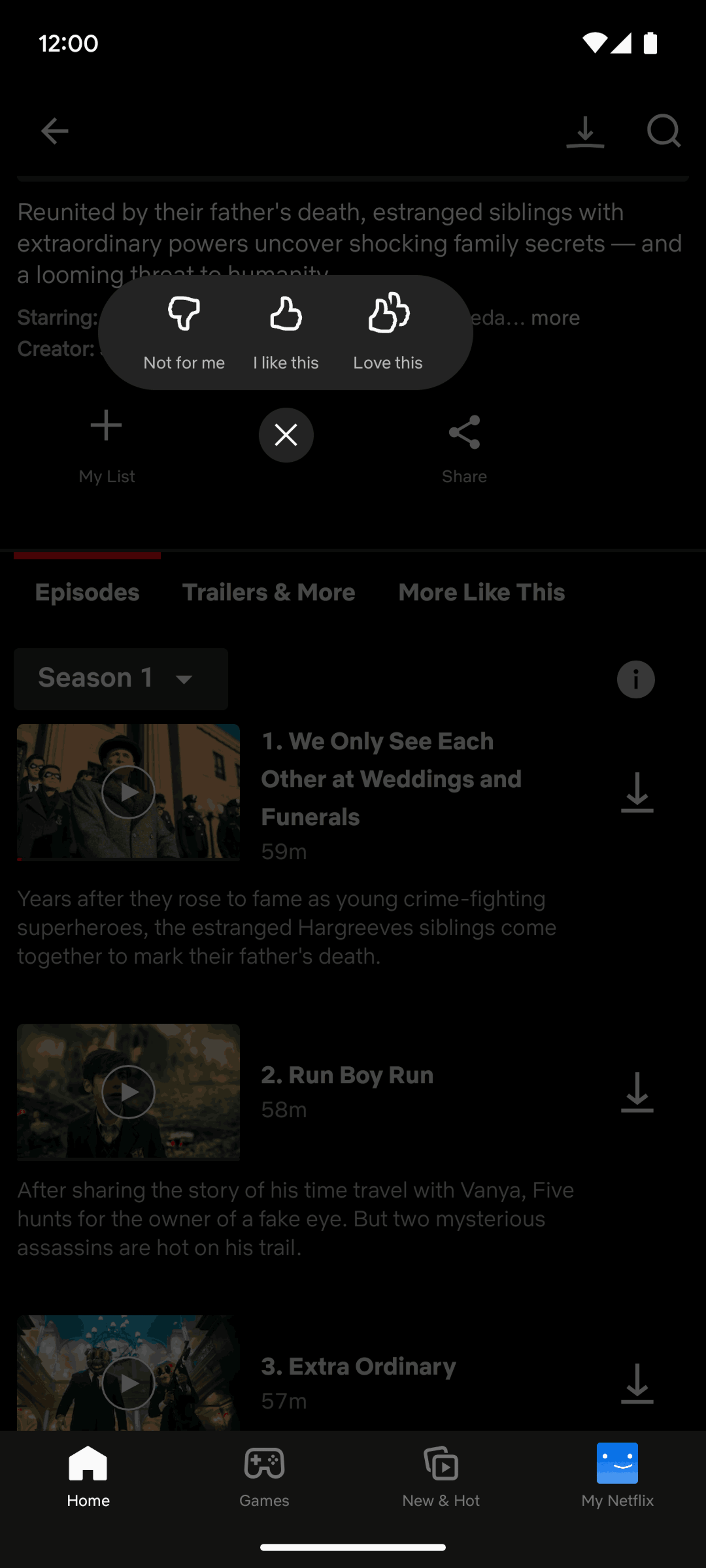 Netflix Android Entertainment interface screenshot 17