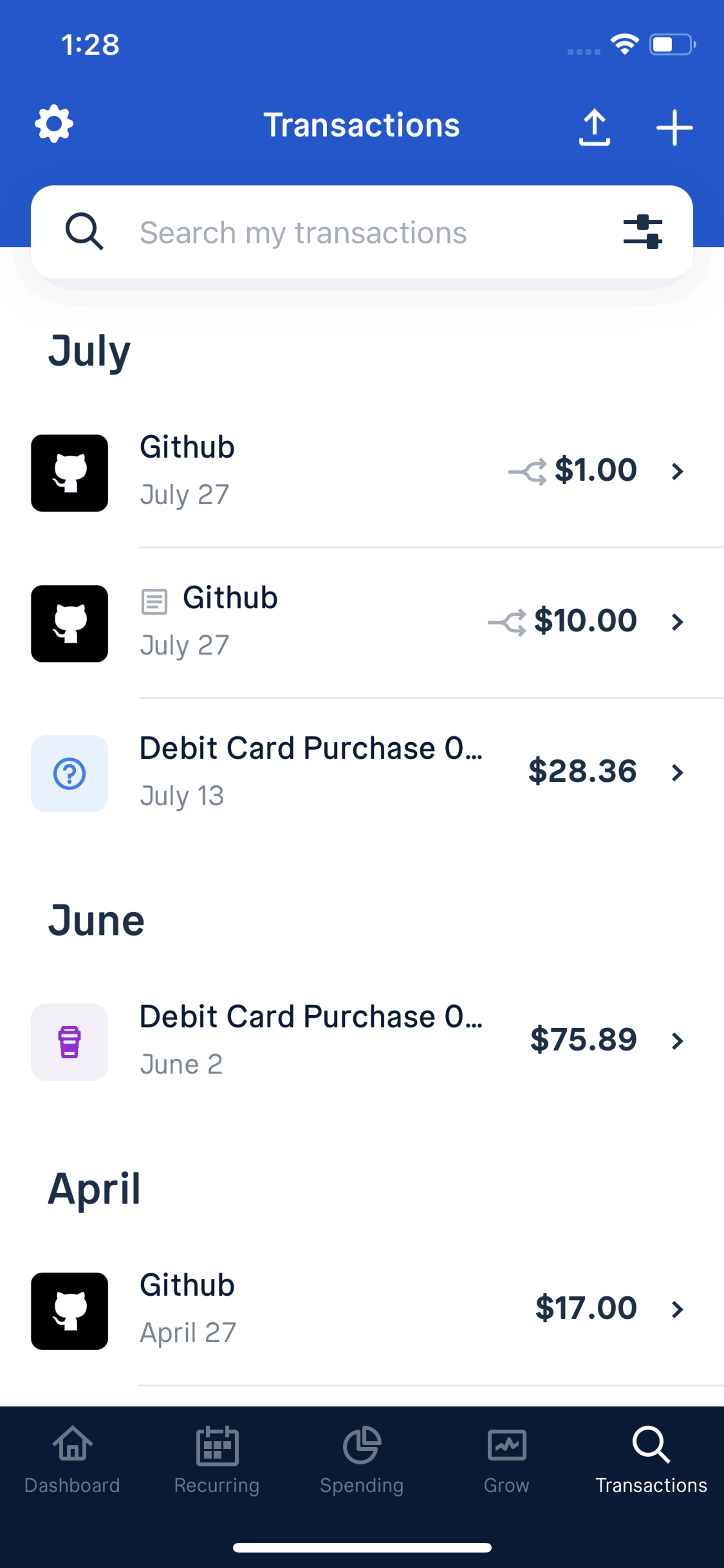 Truebill iOS Finance interface screenshot 6