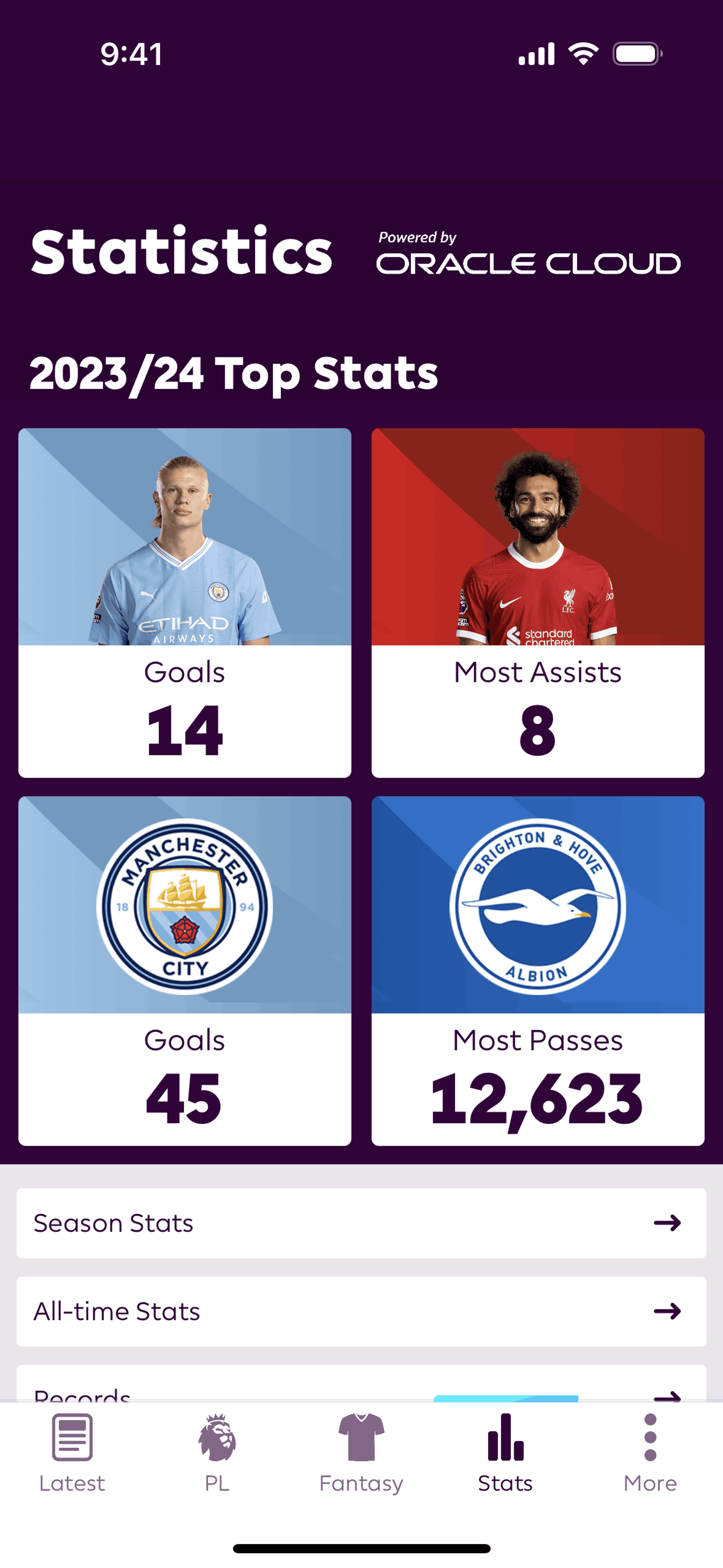 Premier League iOS Sports interface screenshot 18